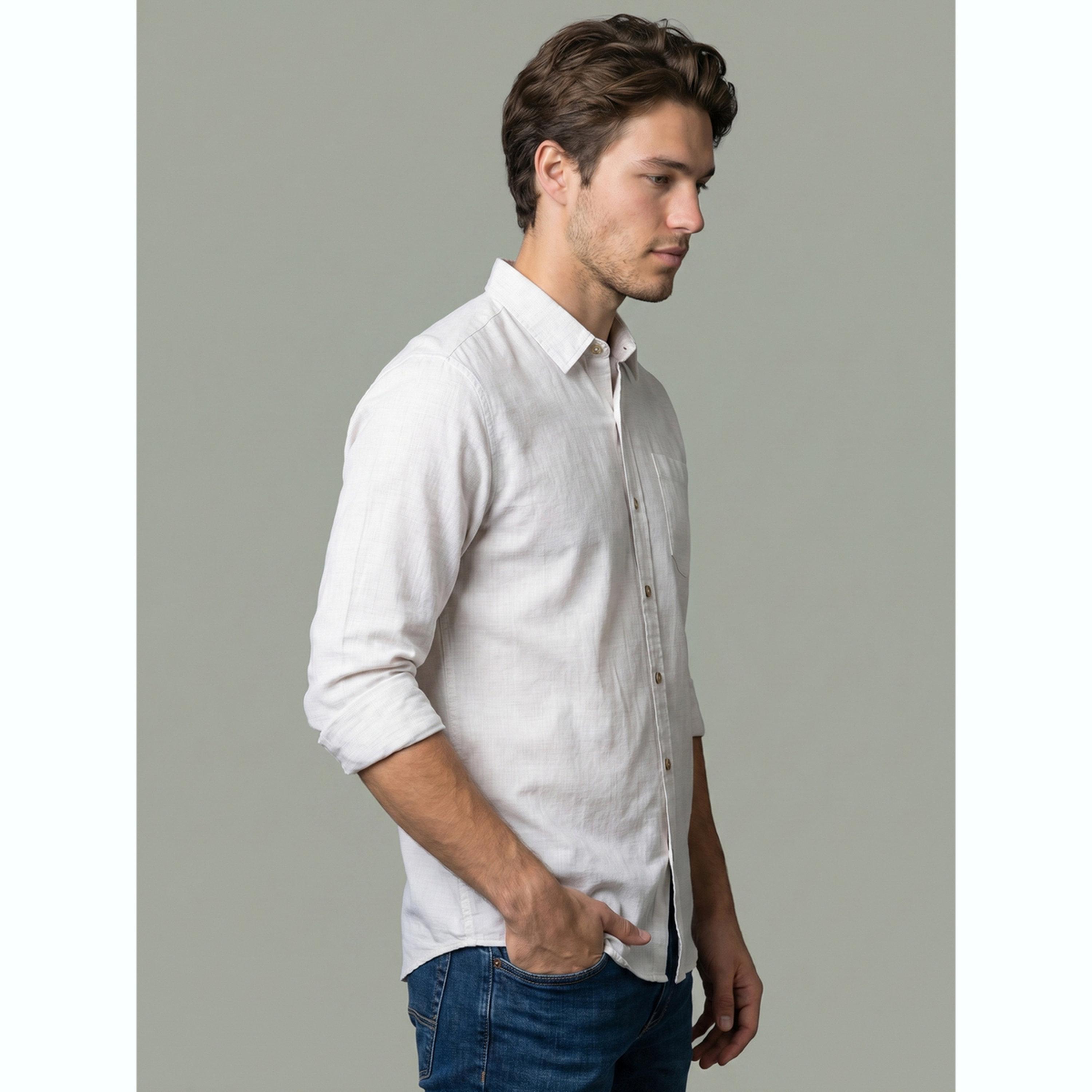 قميص من مزيج الكتان رجالي لون أوف وايت-men-clothing-shirts-image-4