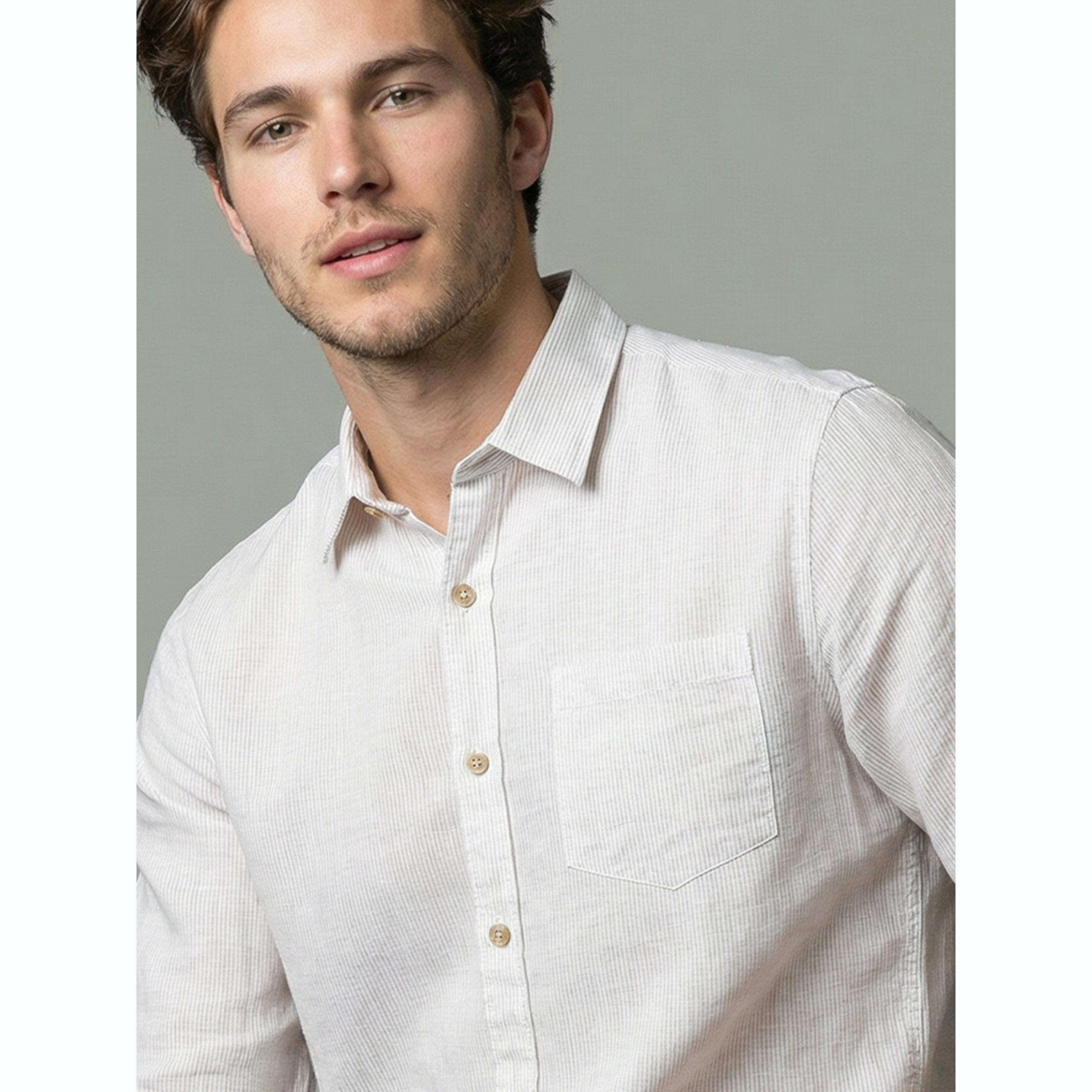 قميص من مزيج الكتان رجالي لون أوف وايت-men-clothing-shirts-image-6