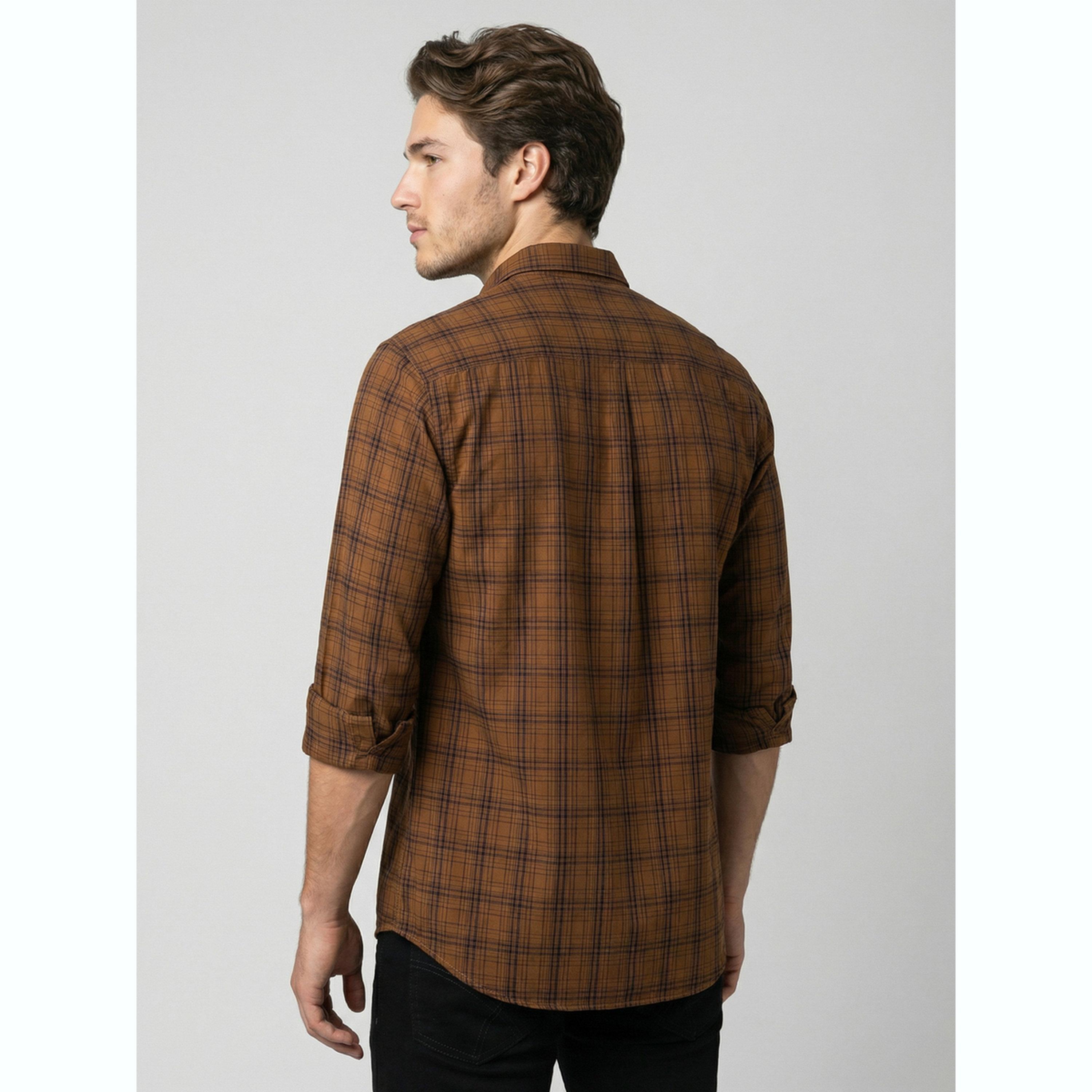قميص بأكمام طويلة ونمط مربعات رجالي-men-clothing-shirts-image-4