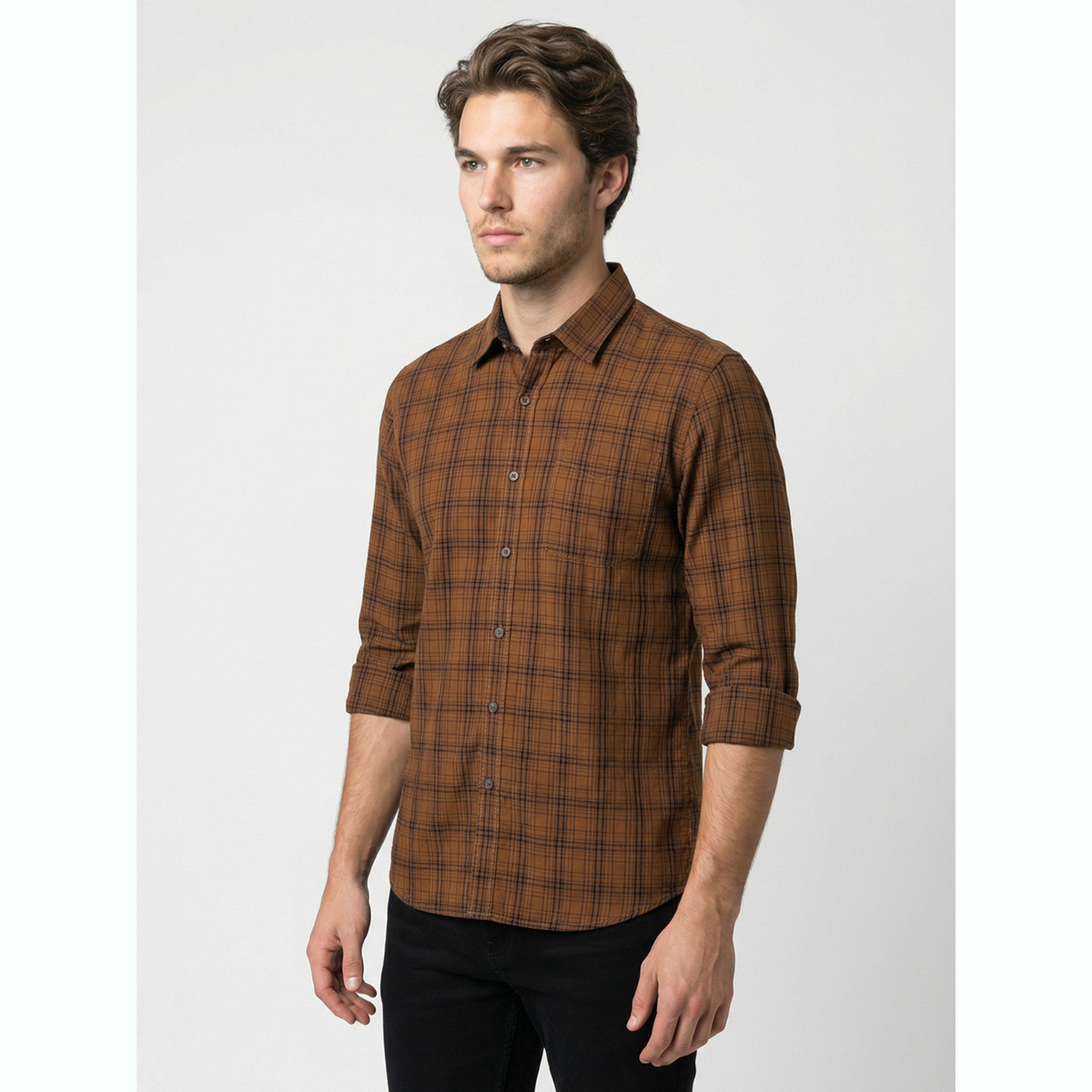 قميص بأكمام طويلة ونمط مربعات رجالي-men-clothing-shirts-image-5