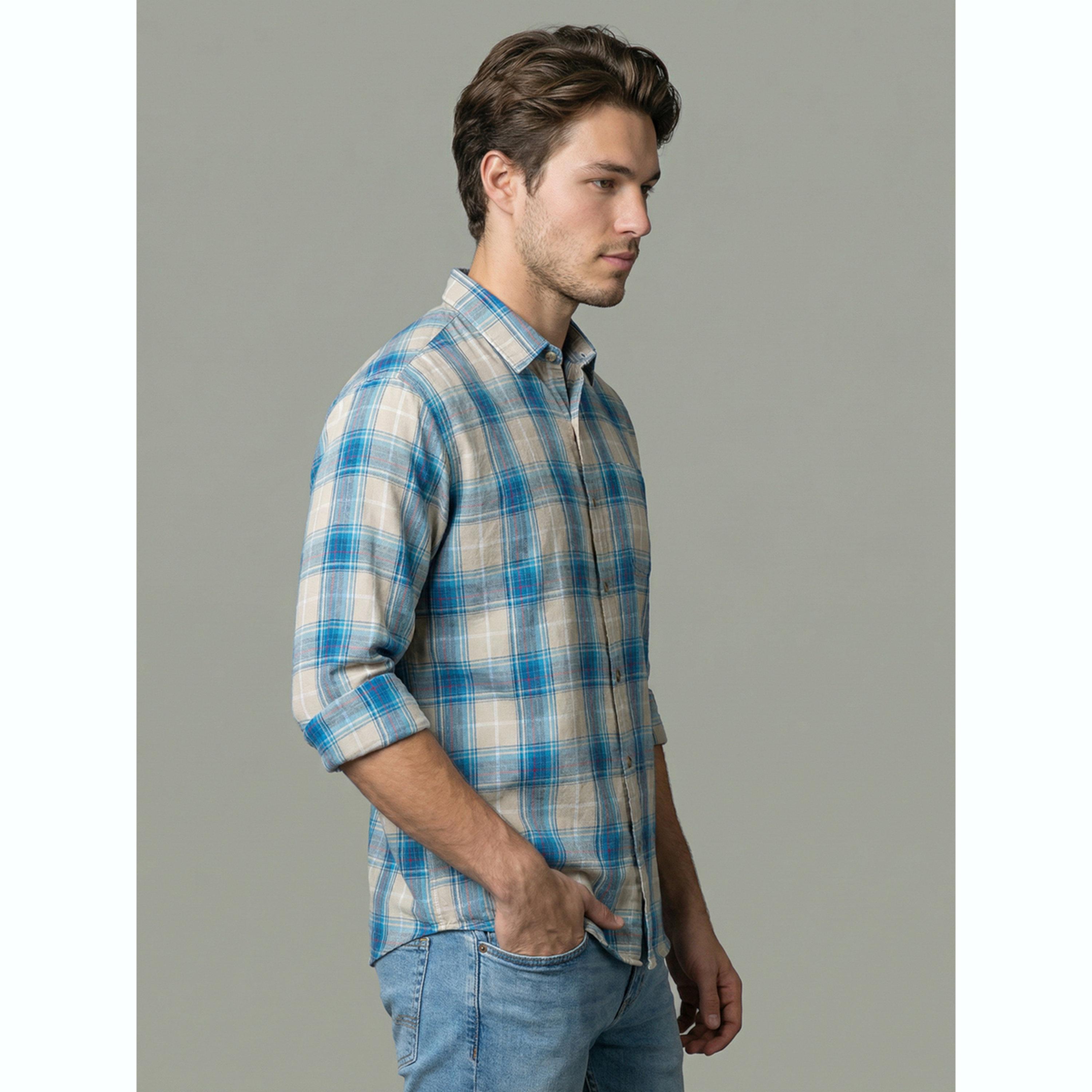 قميص بأكمام طويلة ونمط مربعات رجالي-men-clothing-shirts-image-3