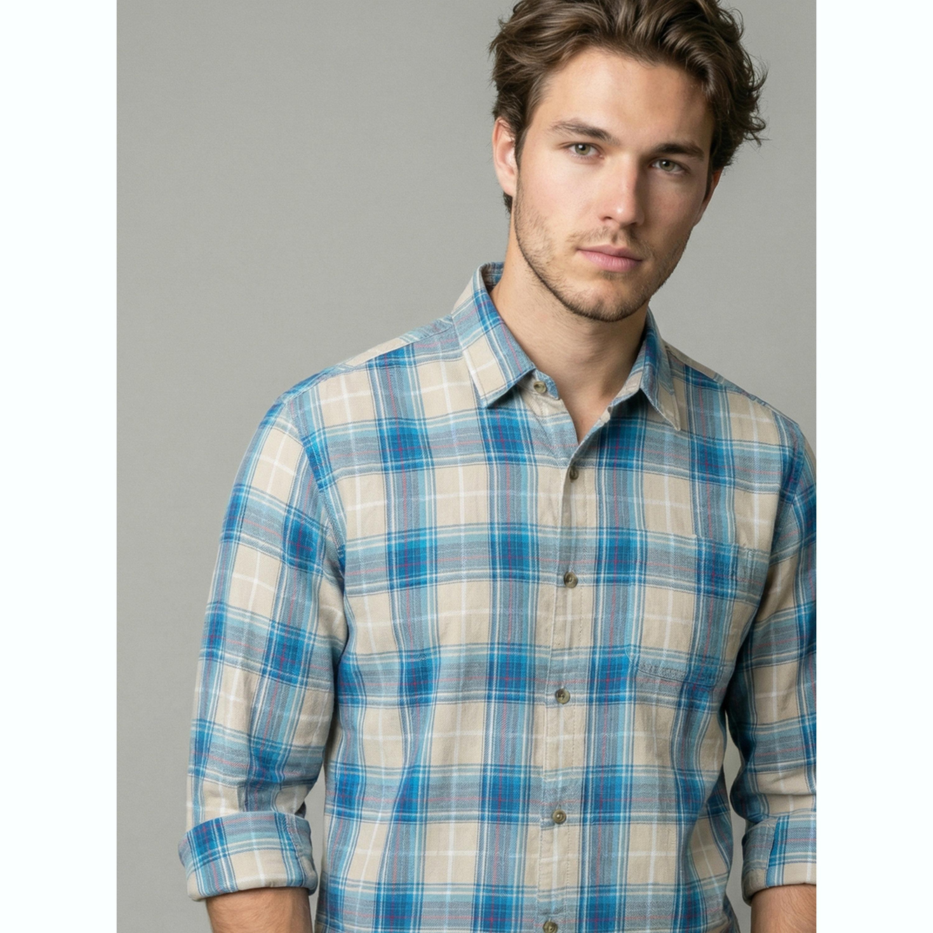 قميص بأكمام طويلة ونمط مربعات رجالي-men-clothing-shirts-image-6
