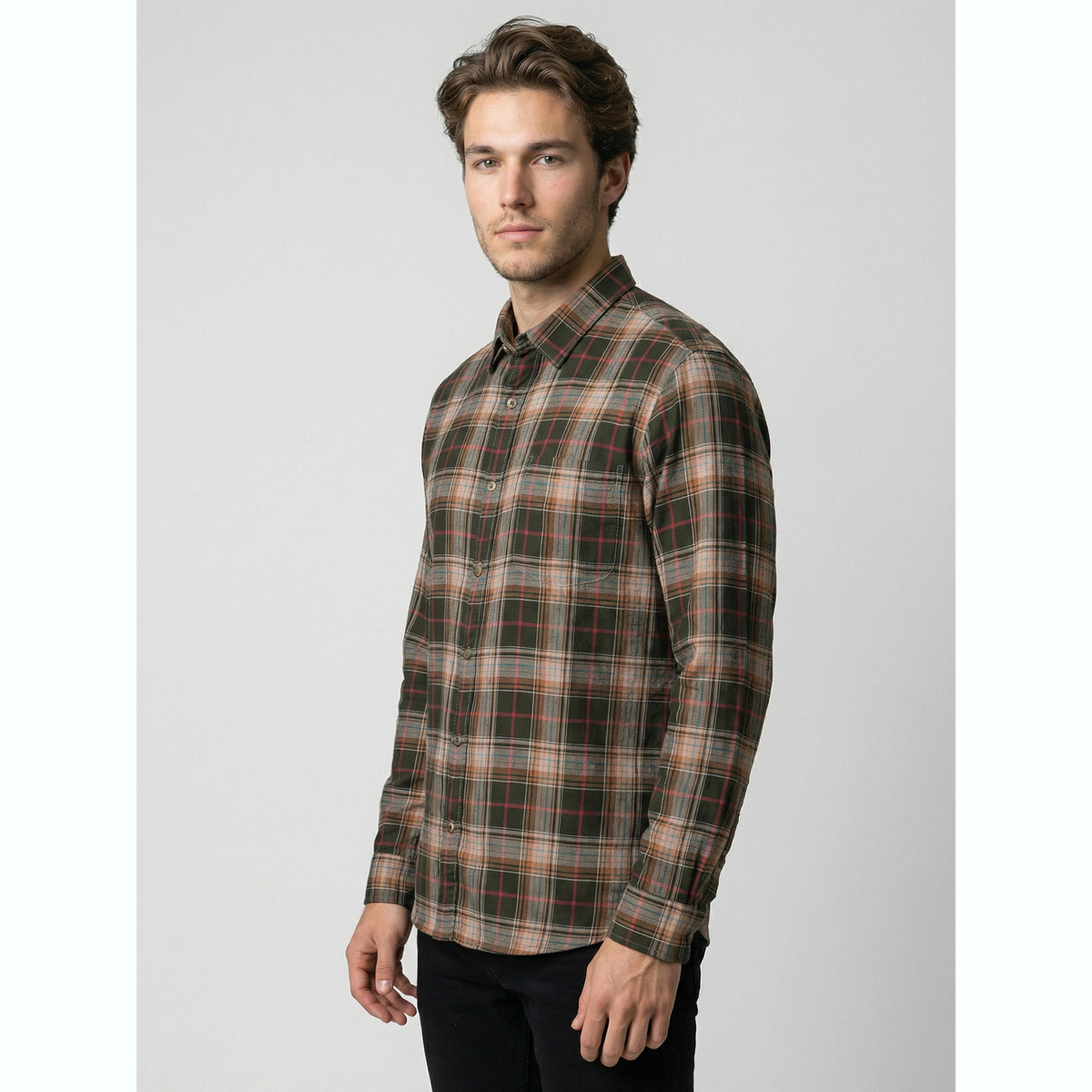 Take Two Men Plaid Flannel Regular Shirt-men-clothing-shirts-image-3
