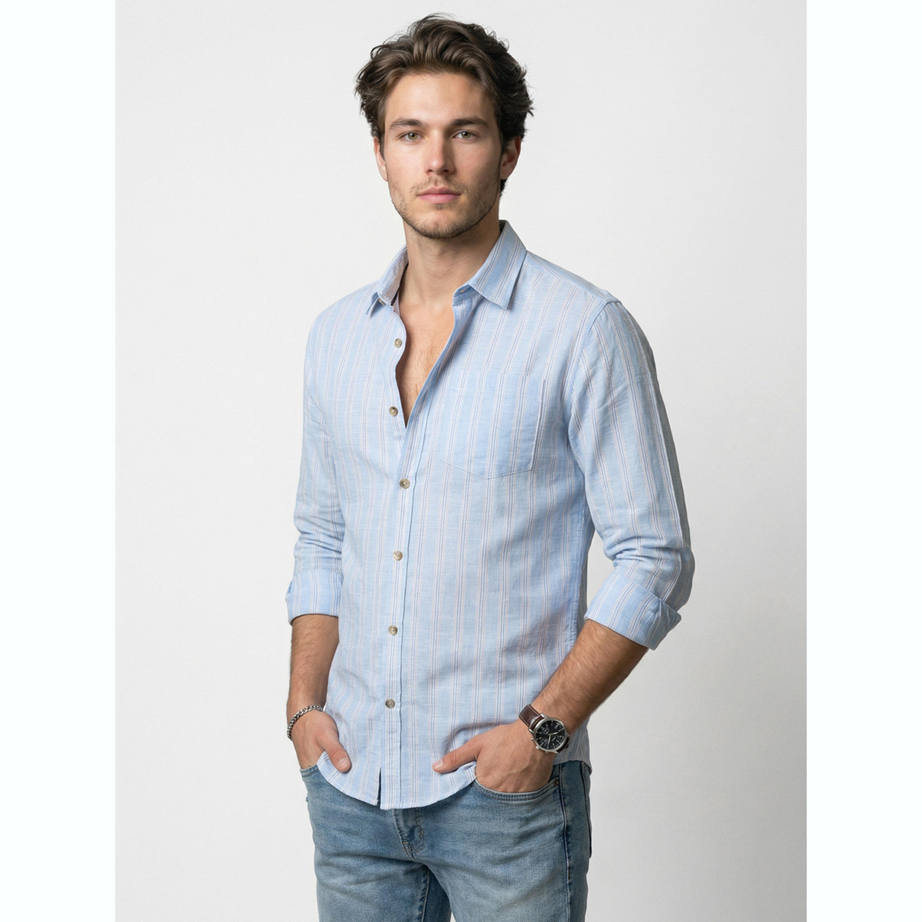 قميص كتان أزرق فاتح مخطط-men-clothing-shirts-image-3