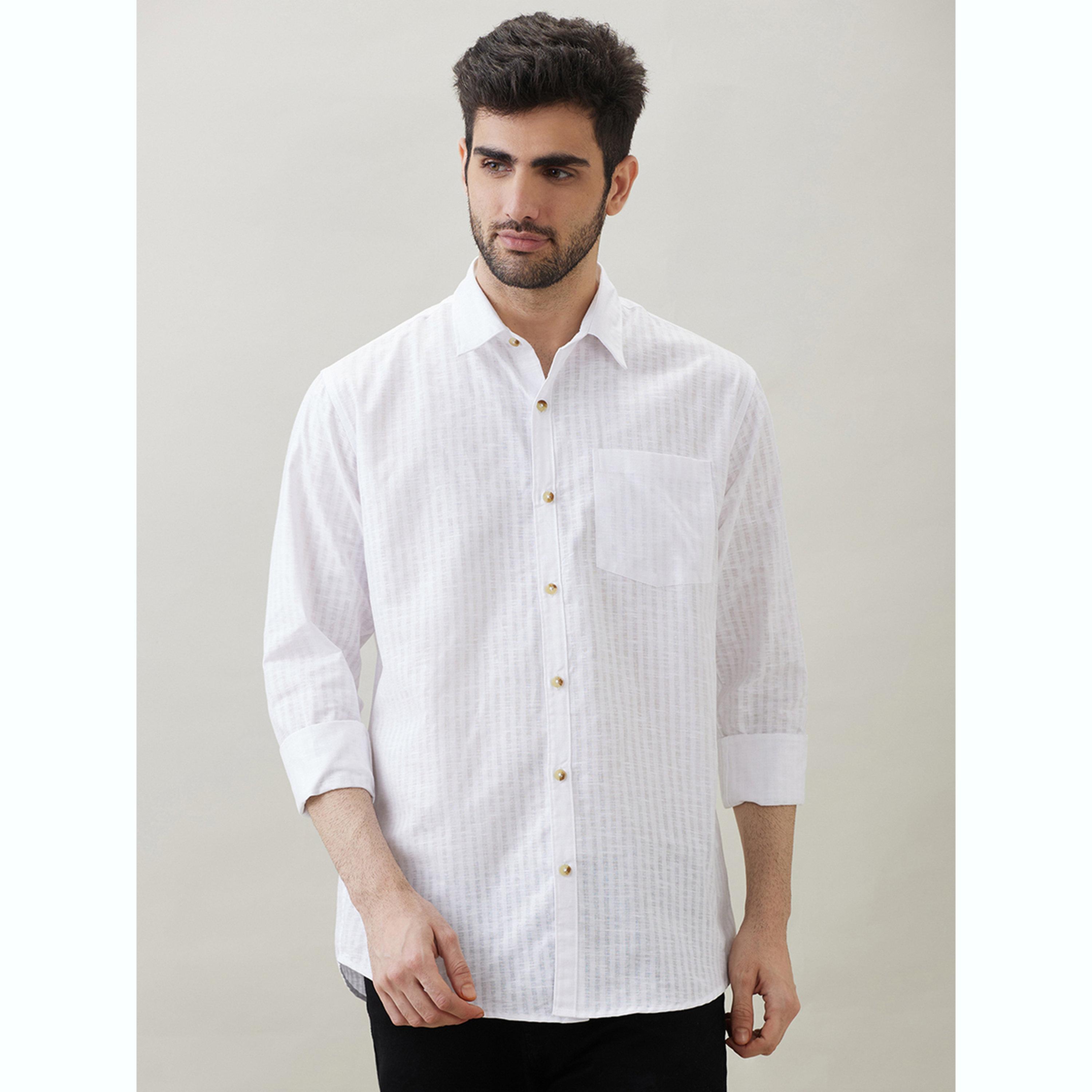 قميص بياقة سبريد وأزرار للرجال-men-clothing-shirts-image-1
