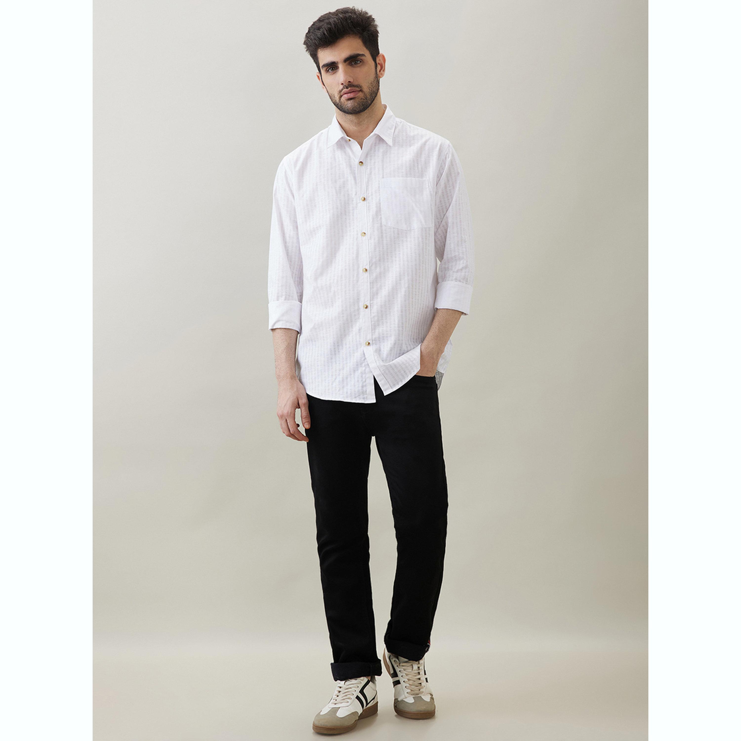قميص بياقة سبريد وأزرار للرجال-men-clothing-shirts-image-2