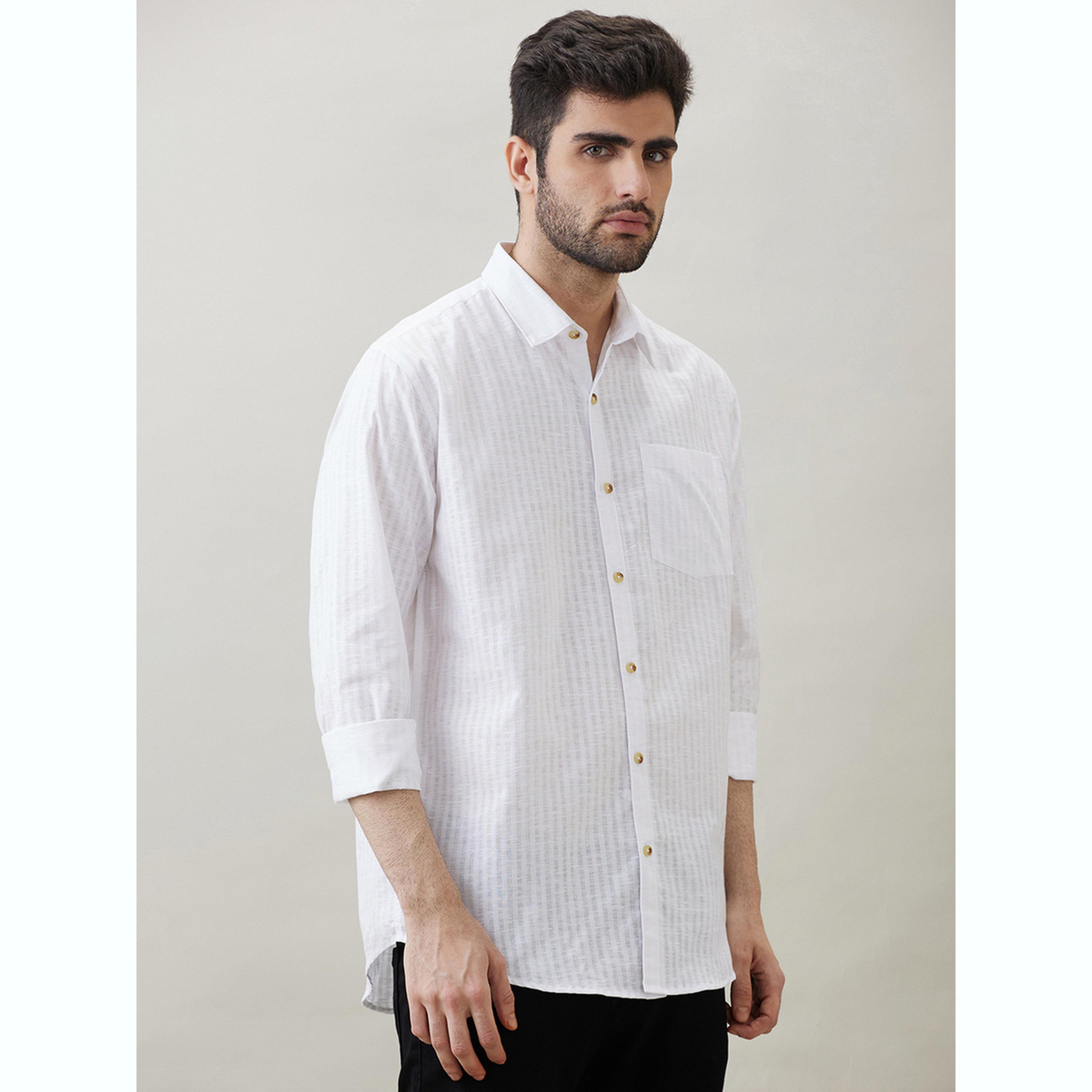 Take Two Men Spread Collar Buttoned Shirt-men-clothing-shirts-image-5