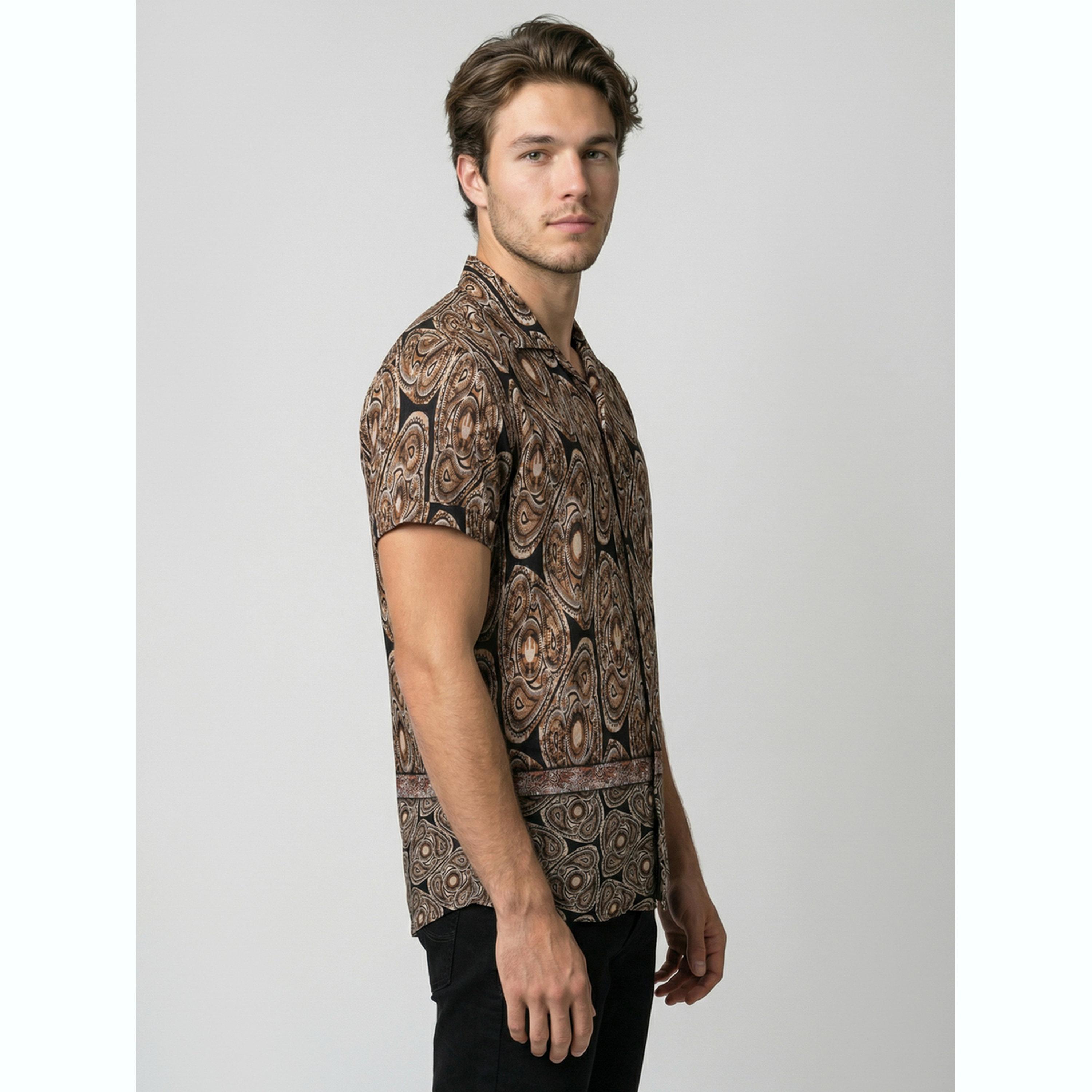 قميص مطبوع بياقة كوبية-men-clothing-shirts-image-4
