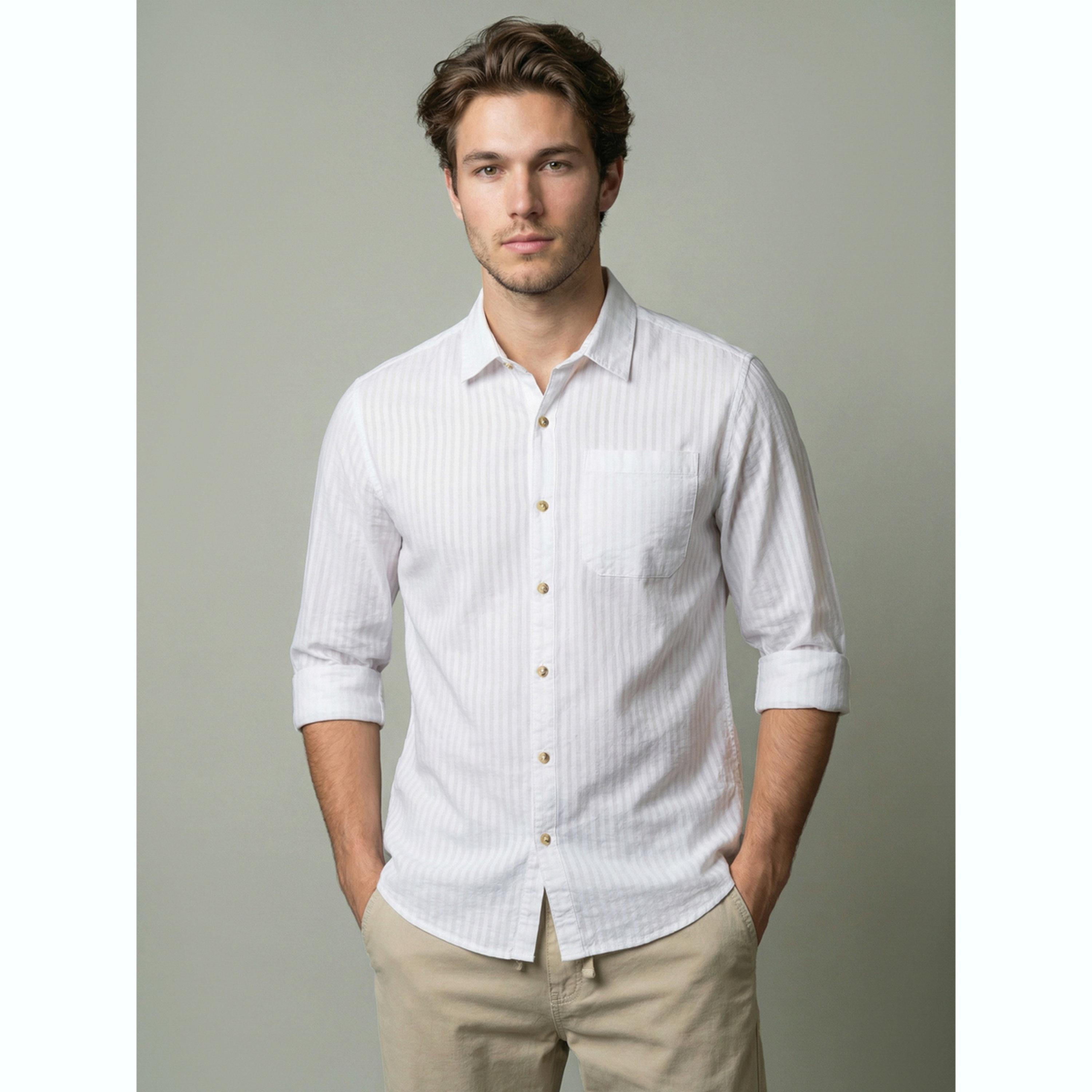 قميص أبيض مخطط بياقة مفرودة-men-clothing-shirts-image-1