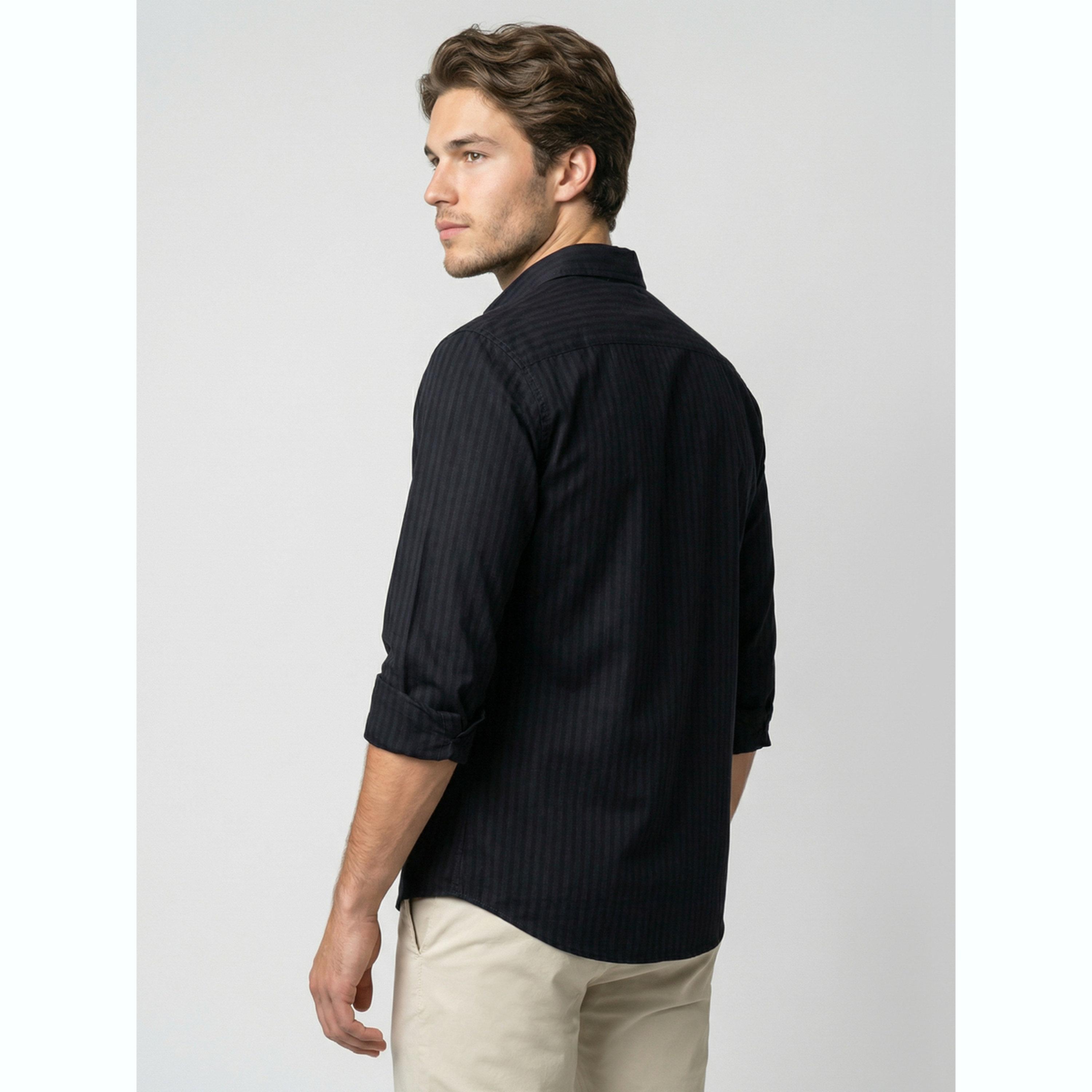قميص كحلي مخطط بياقة مفرودة-men-clothing-shirts-image-5