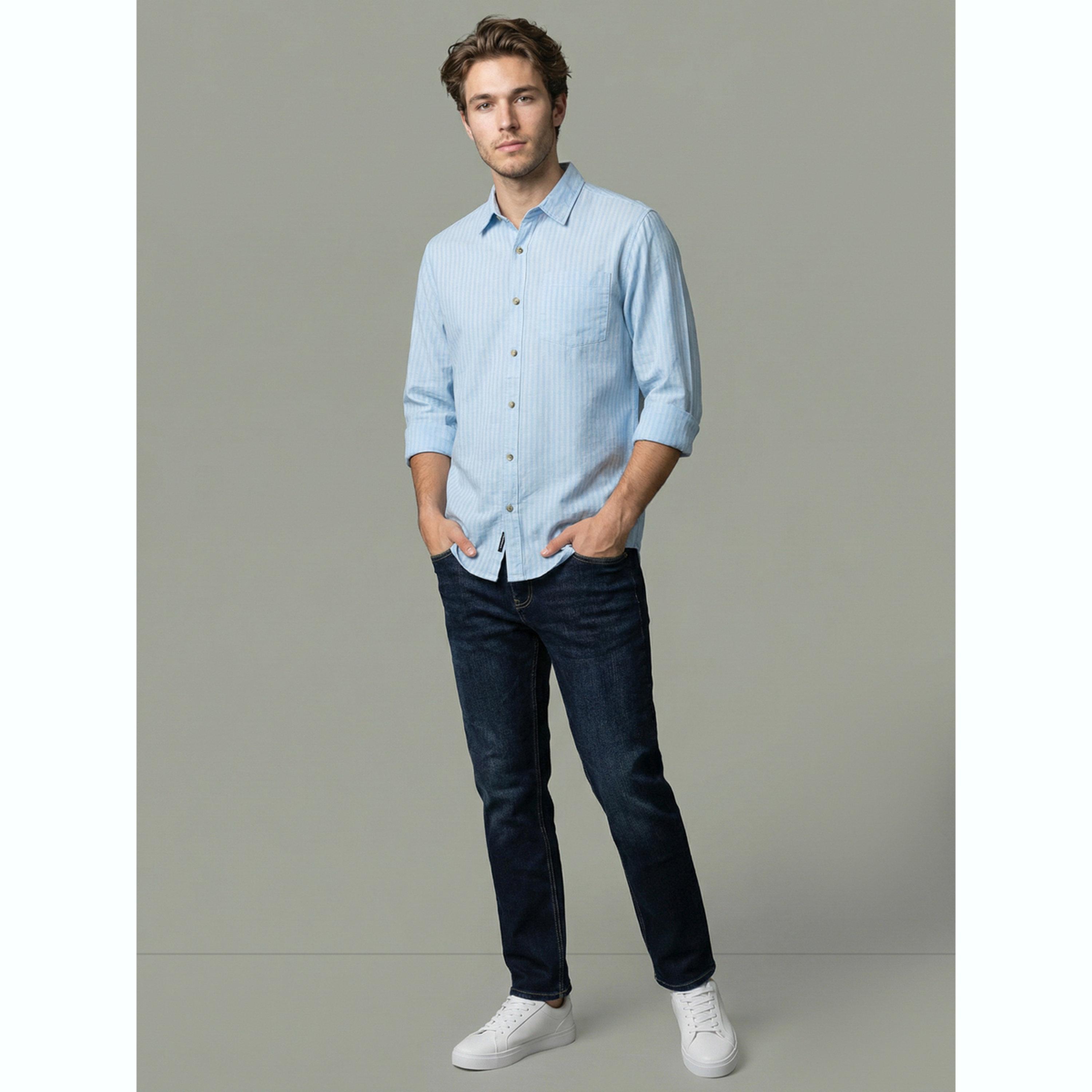 قميص كتان أزرق فاتح مخطط-men-clothing-shirts-image-2