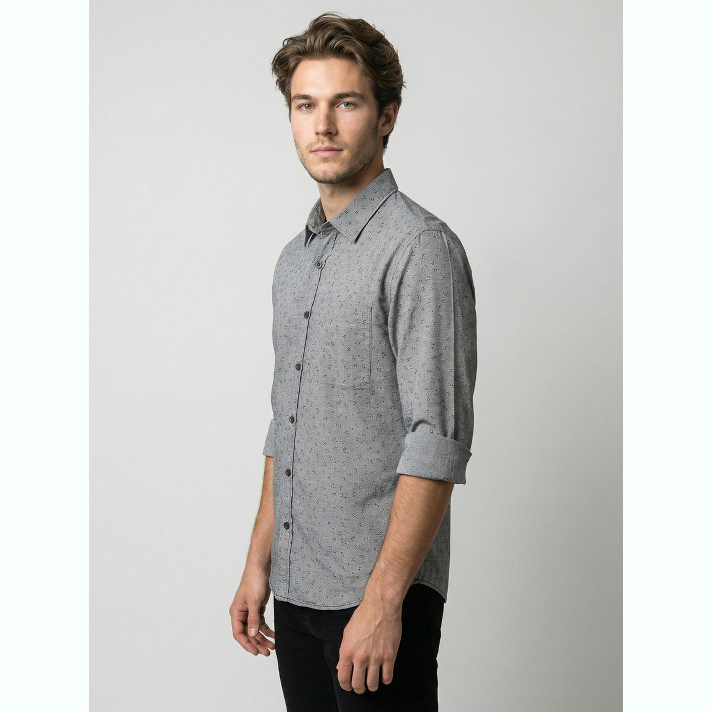 قميص رمادي مطبوع بياقة مفرودة-men-clothing-shirts-image-3