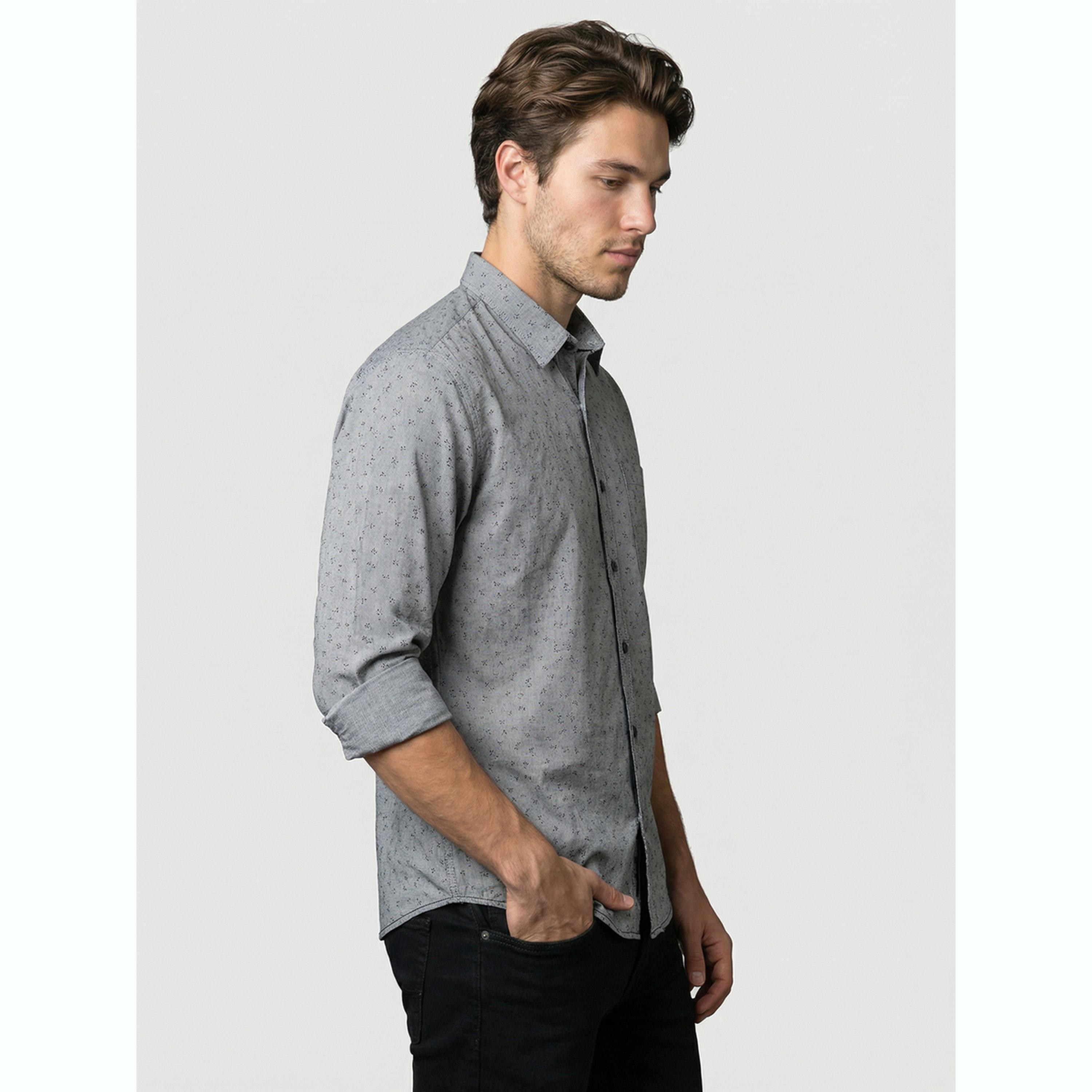 قميص رمادي مطبوع بياقة مفرودة-men-clothing-shirts-image-4