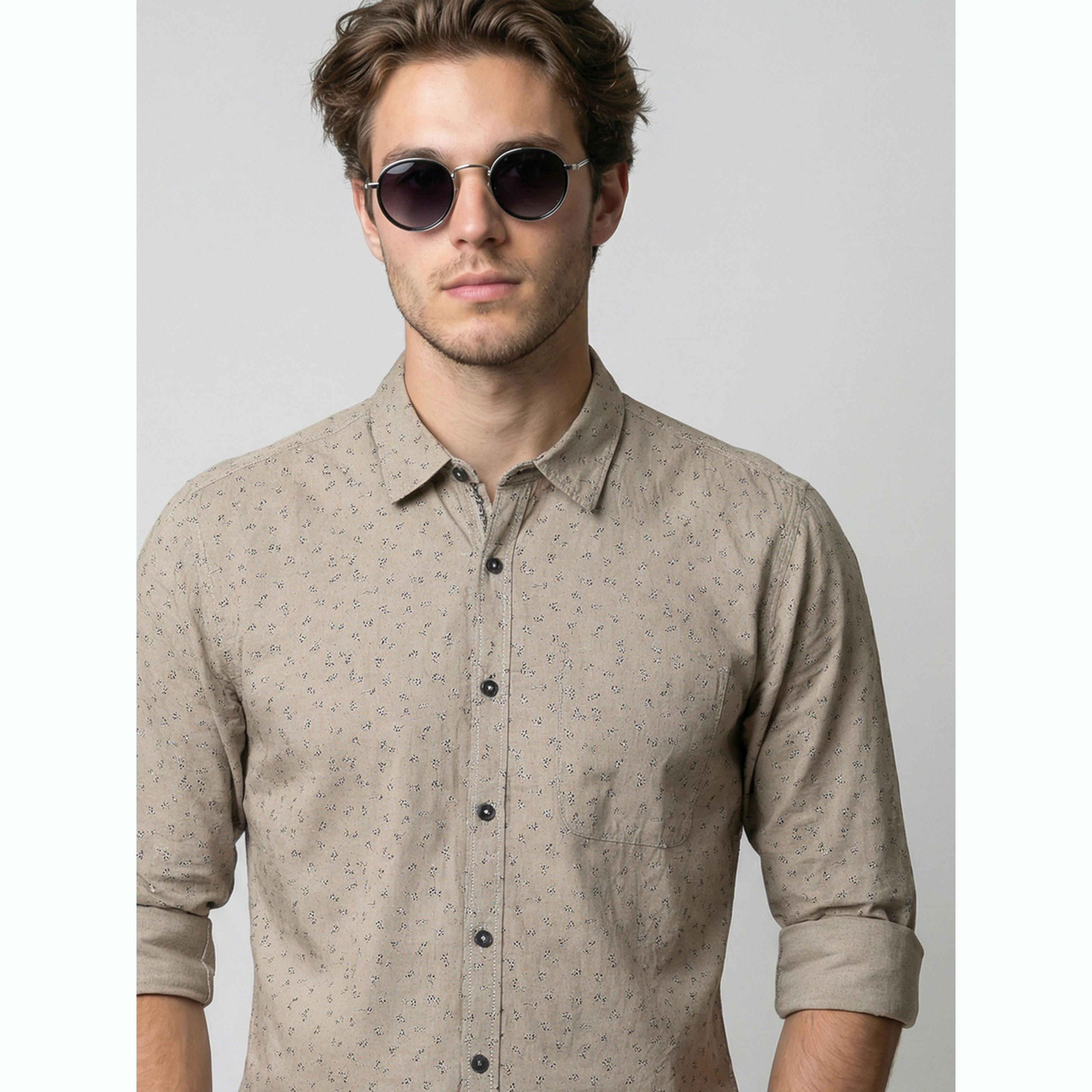 قميص بيج بنقشة الزهور وأكمام طويلة-men-clothing-shirts-image-6