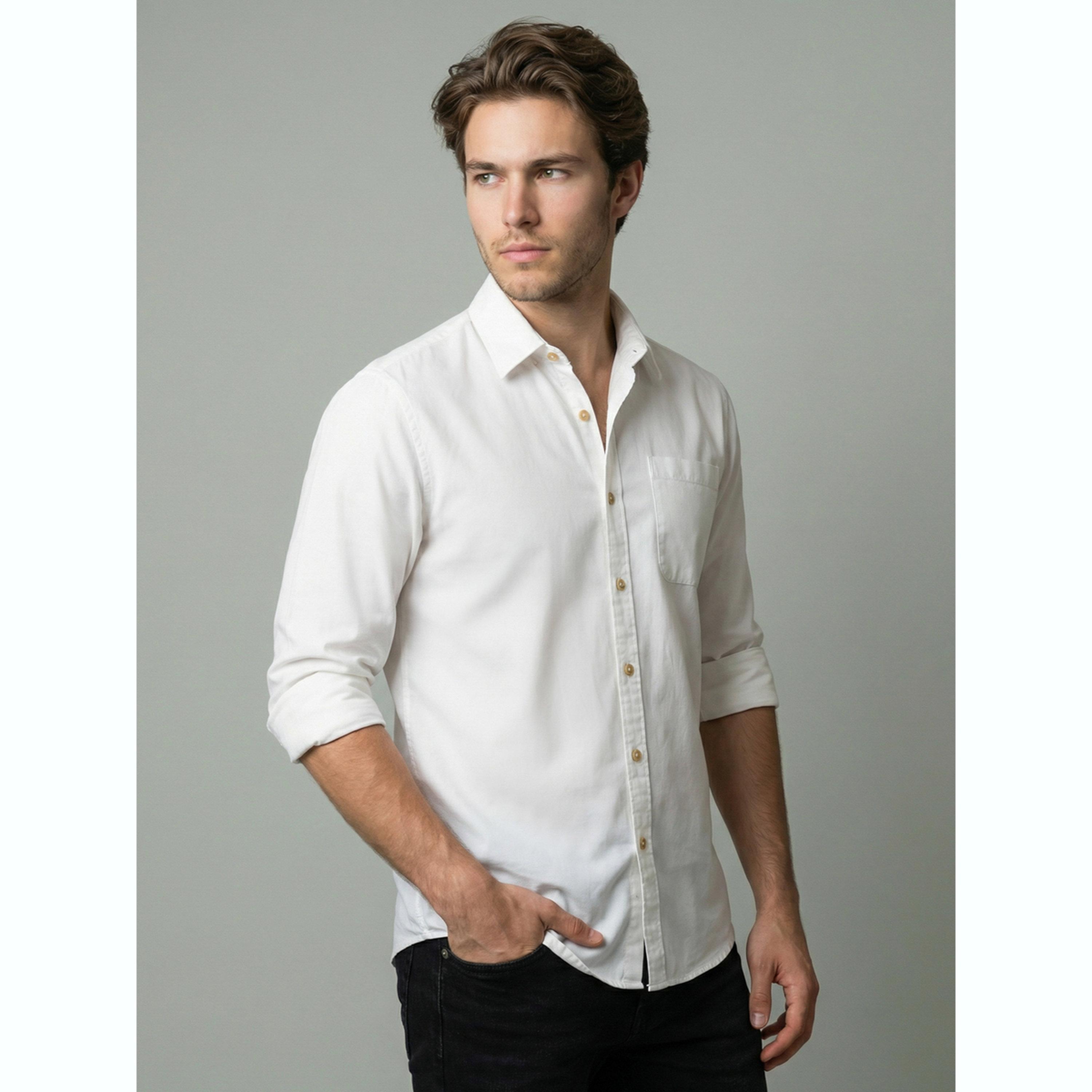 قميص أبيض بياقة مفرودة-men-clothing-shirts-image-4