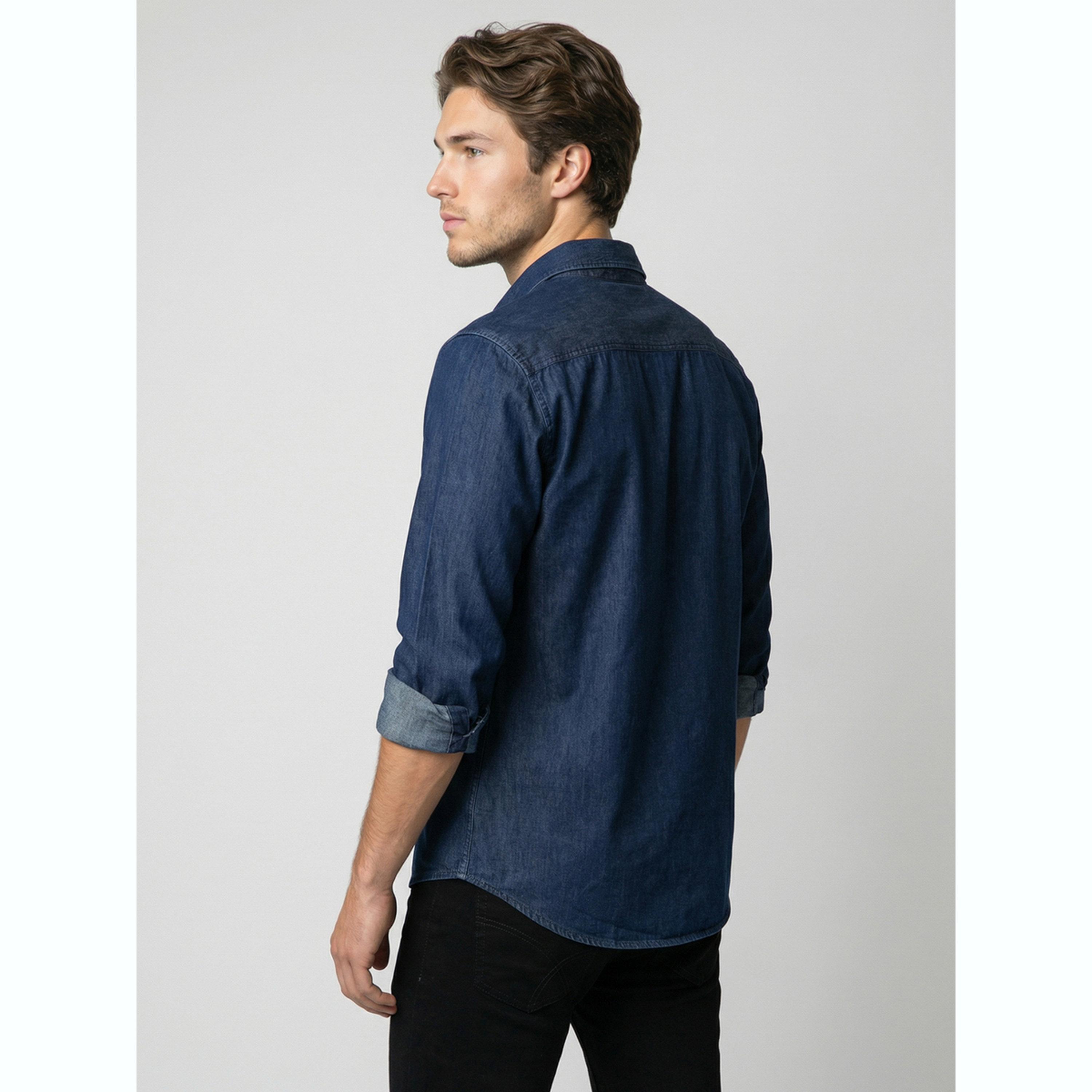 قميص دنيم رجالي أزرق بأكمام طويلة-men-clothing-shirts-image-5