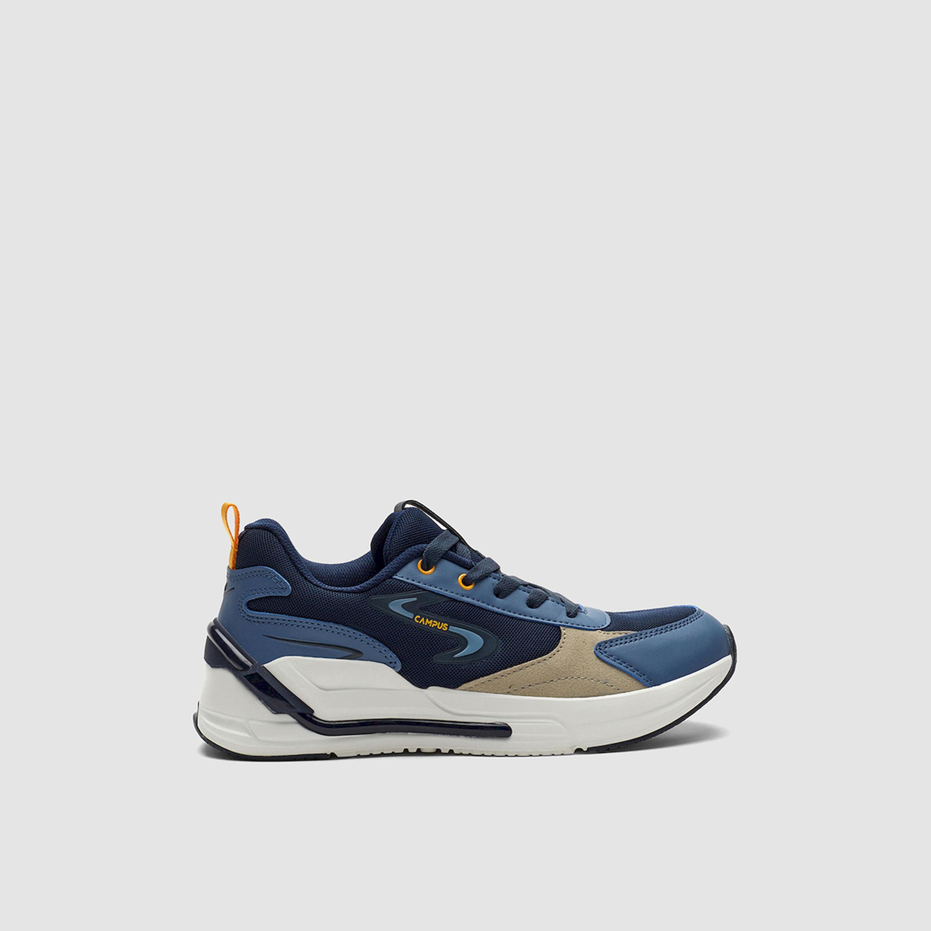 Campus Blue Low-Top Lace-Up Sneakers-sports-men-shoes-image-3