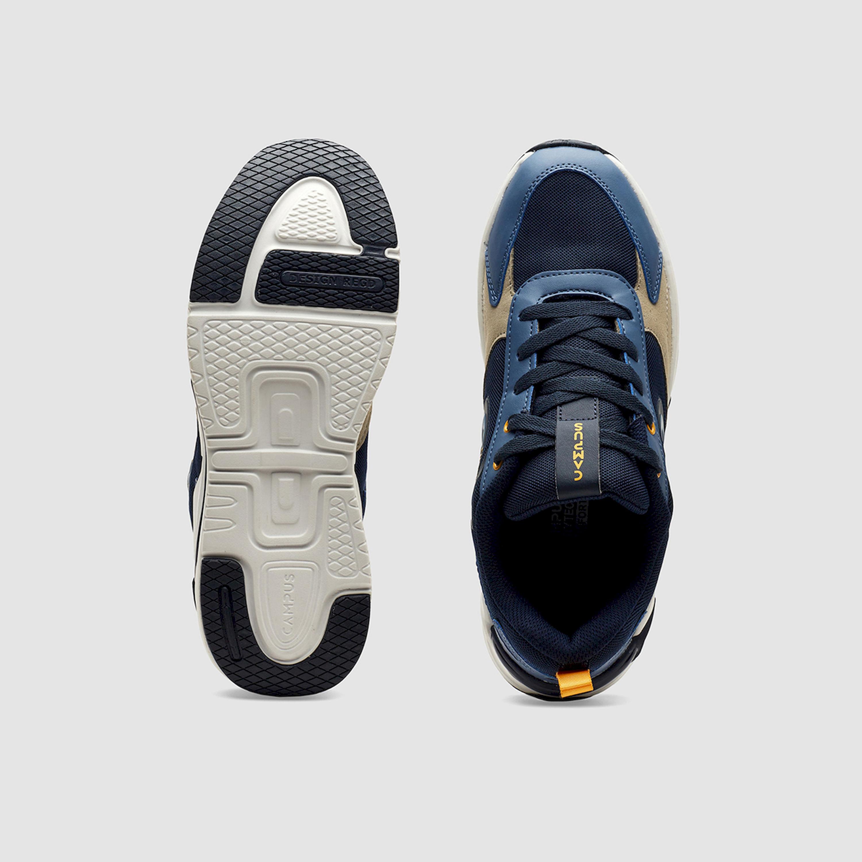 Campus Blue Low-Top Lace-Up Sneakers-sports-men-shoes-image-5