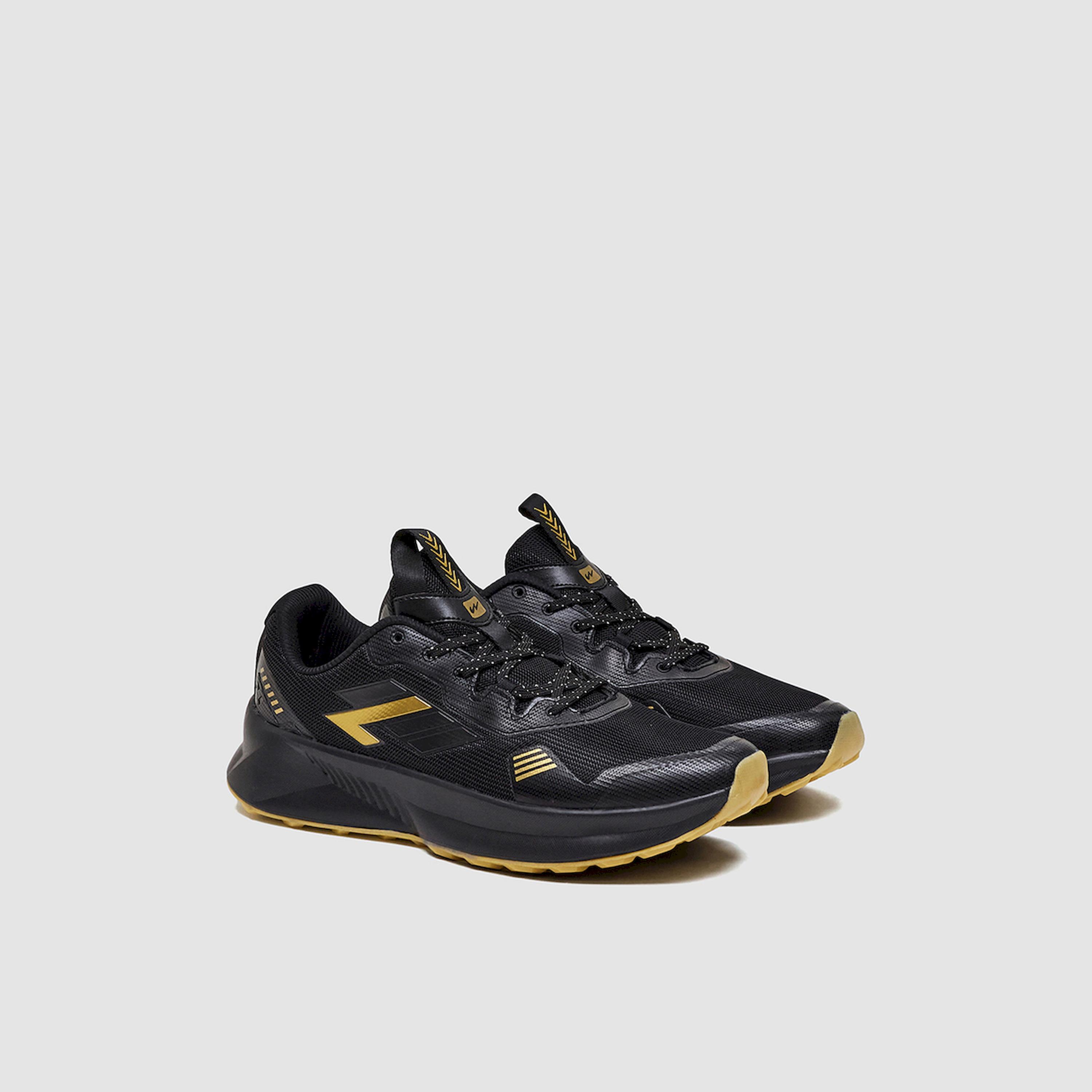 Campus Black Low-Top Lace-Up Sneakers-sports-men-shoes-image-1