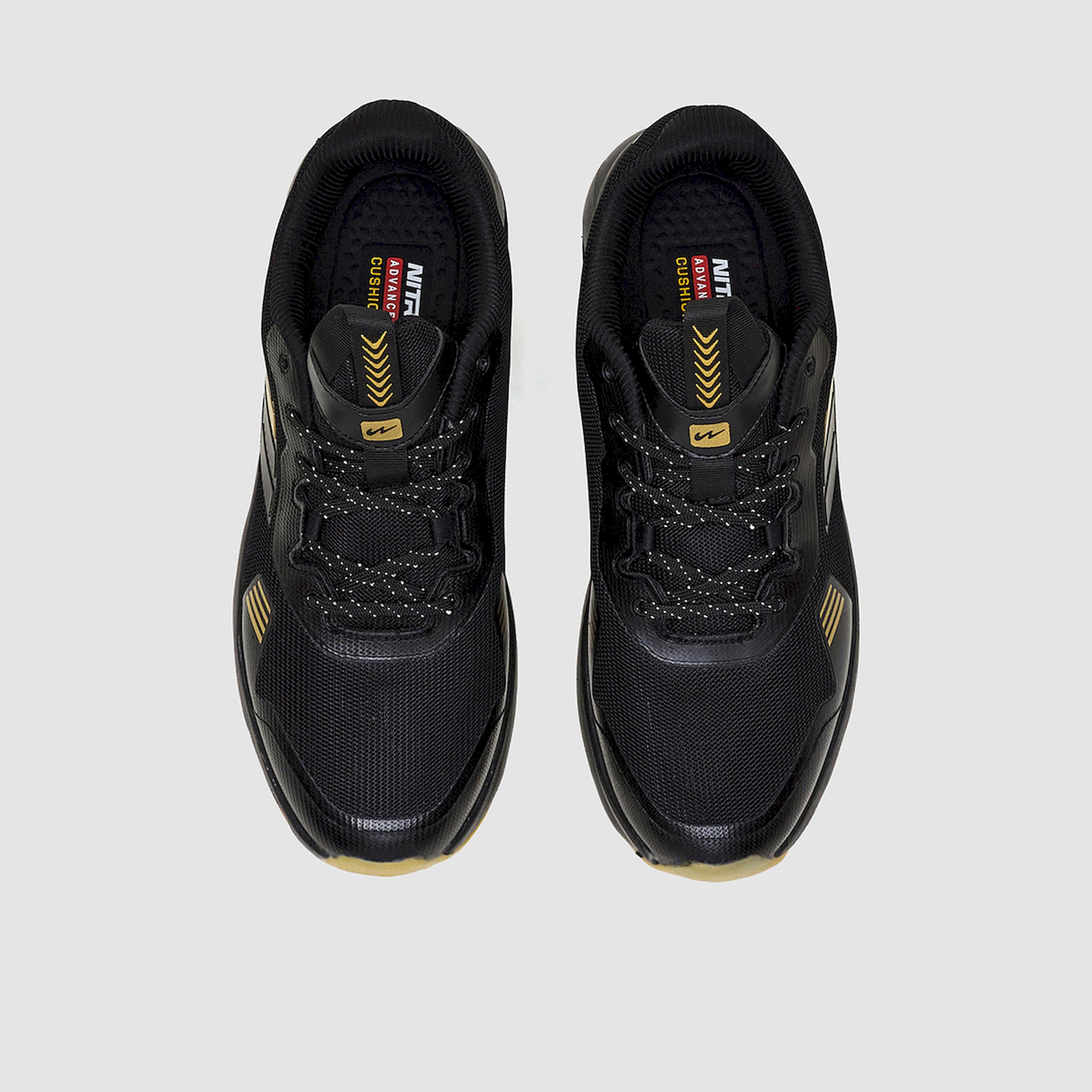 Campus Black Low-Top Lace-Up Sneakers-sports-men-shoes-image-4