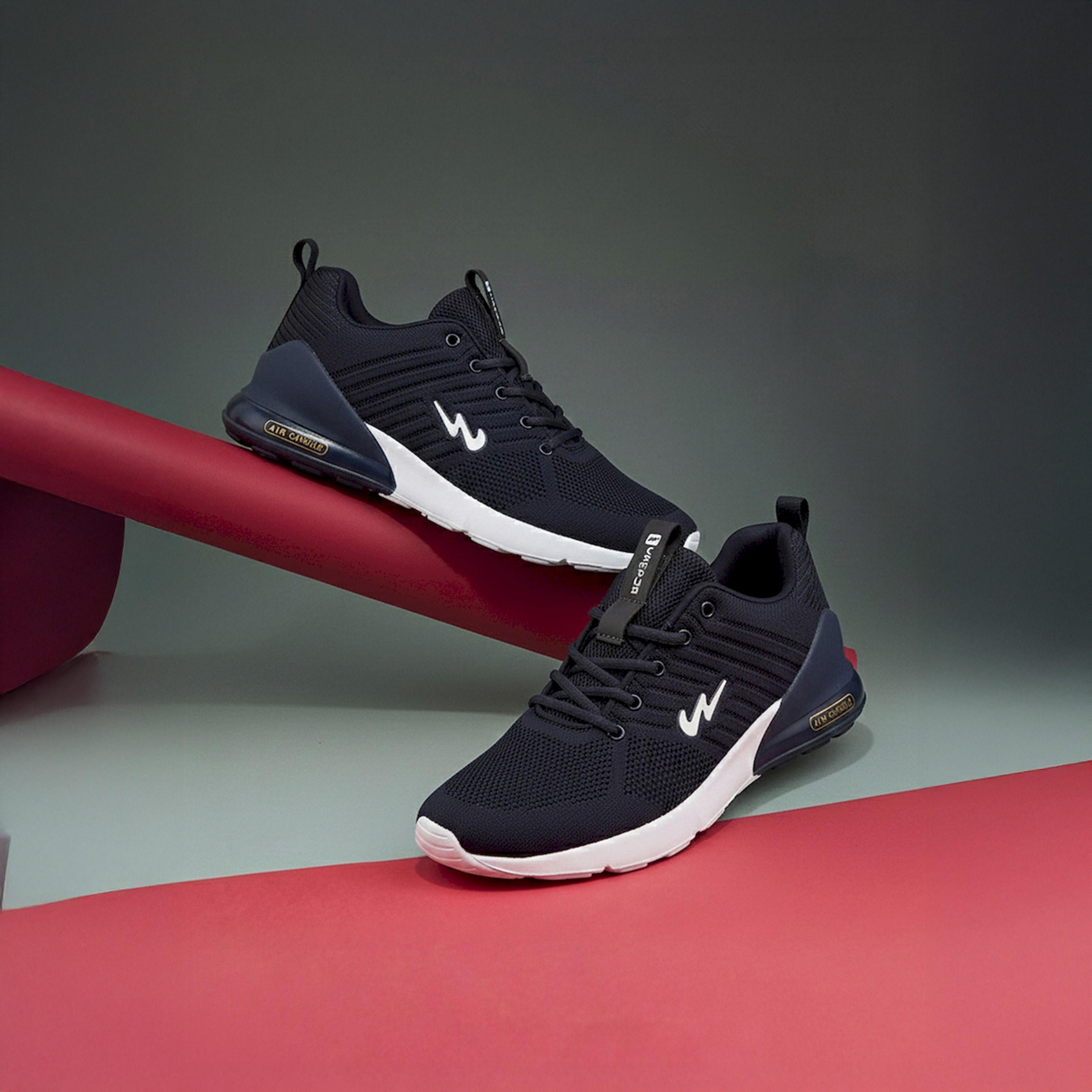 Campus Blue Low-Top Lace-Up Sneakers-sports-men-shoes-image-3
