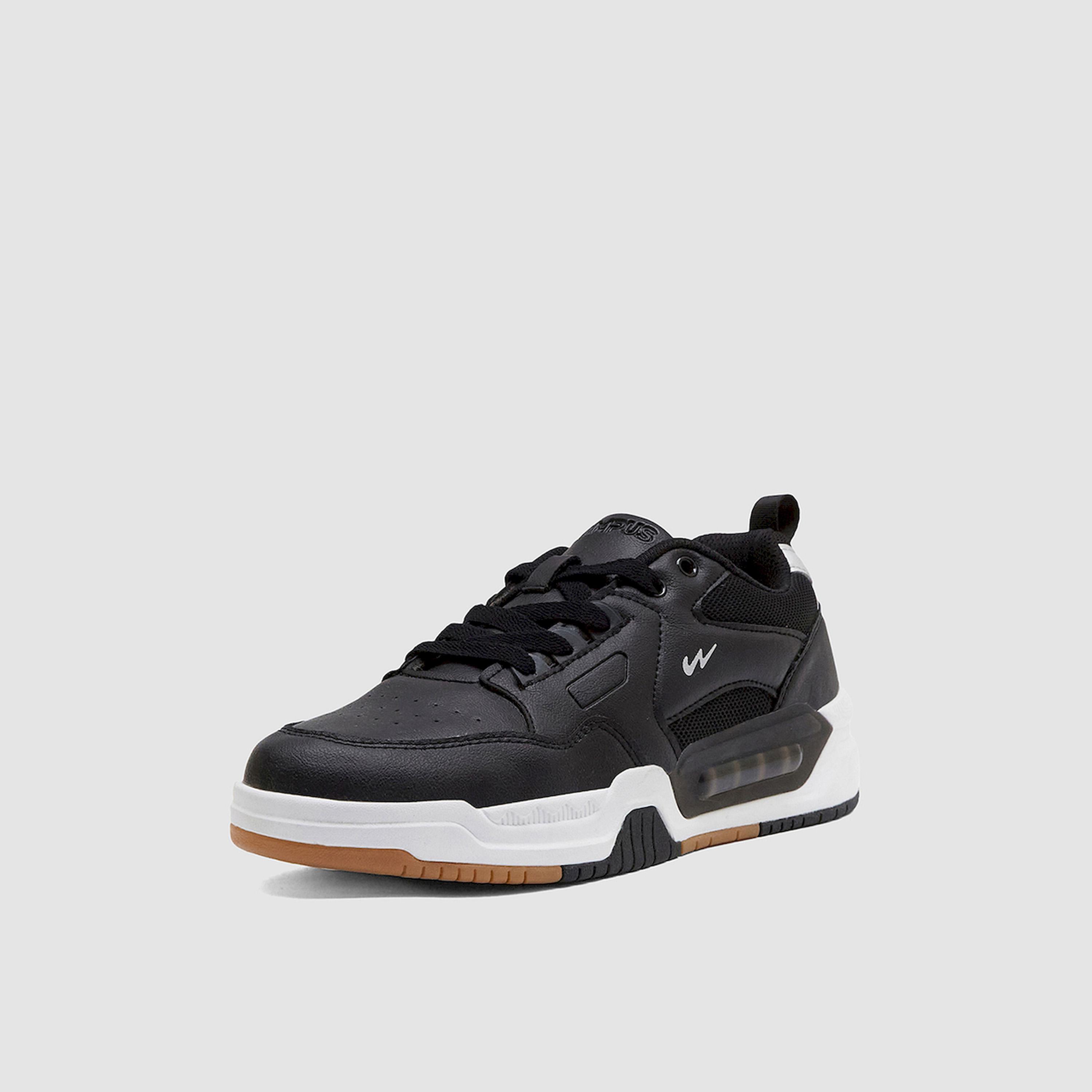 Campus Black Low-Top Lace-Up Sneakers-sports-men-shoes-image-1