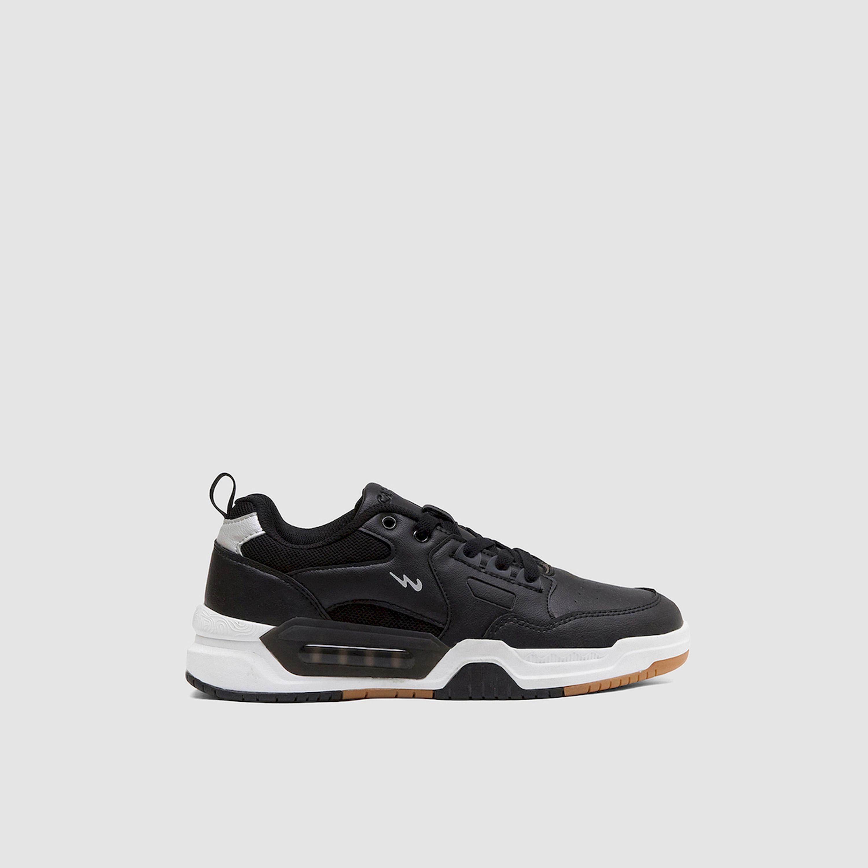 Campus Black Low-Top Lace-Up Sneakers-sports-men-shoes-image-2