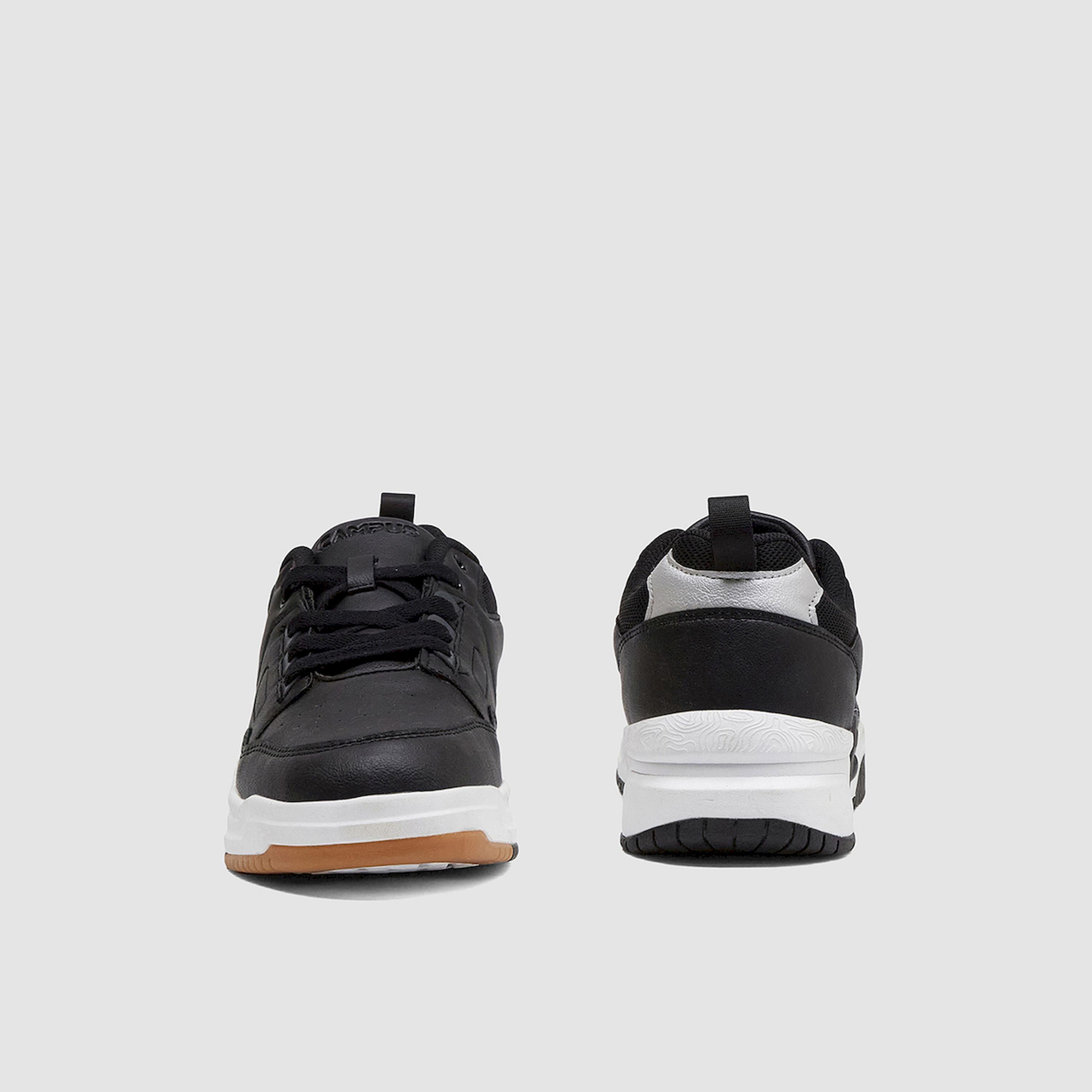Campus Black Low-Top Lace-Up Sneakers-sports-men-shoes-image-4