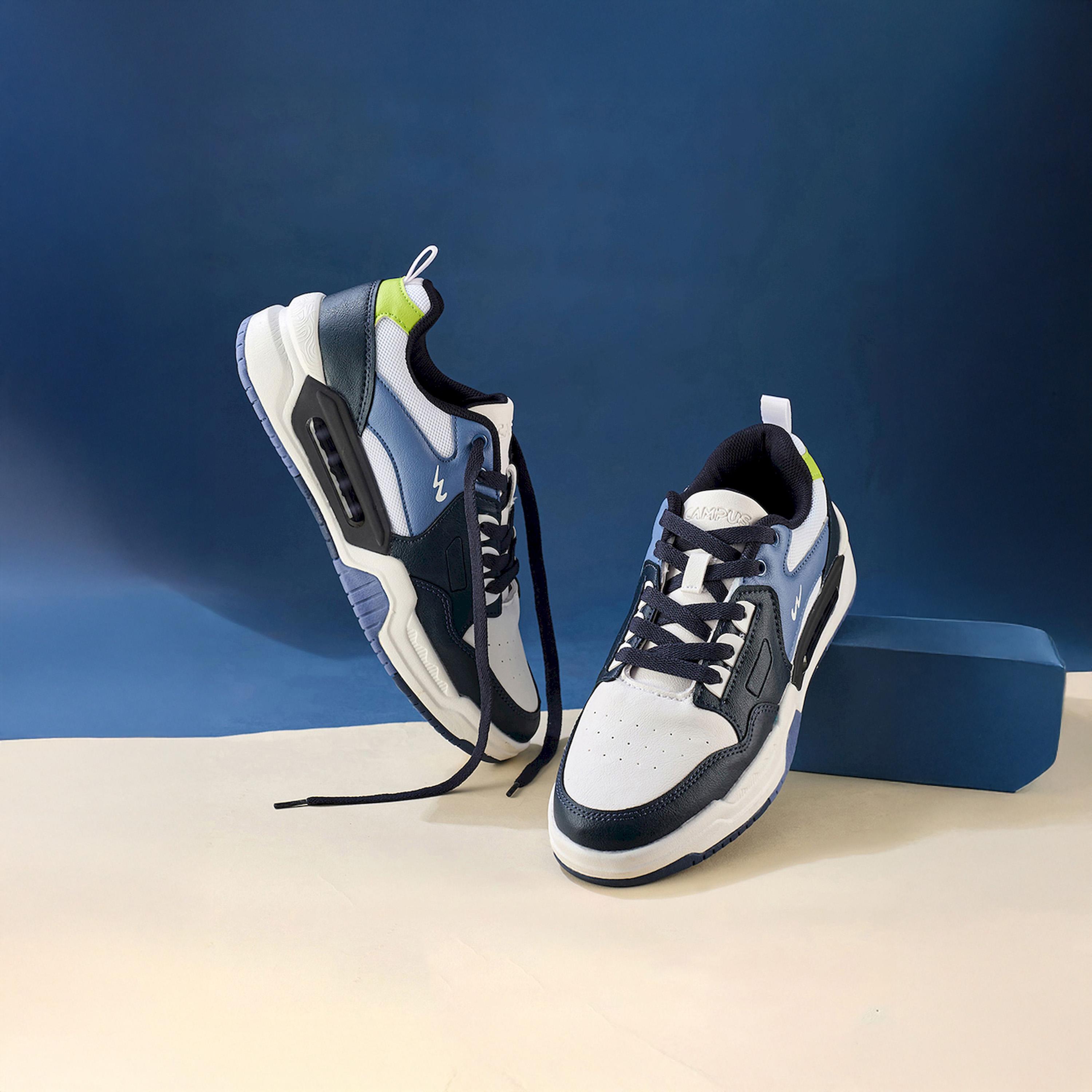 Campus Color Block Lace Up Sneakers-sports-men-shoes-image-3