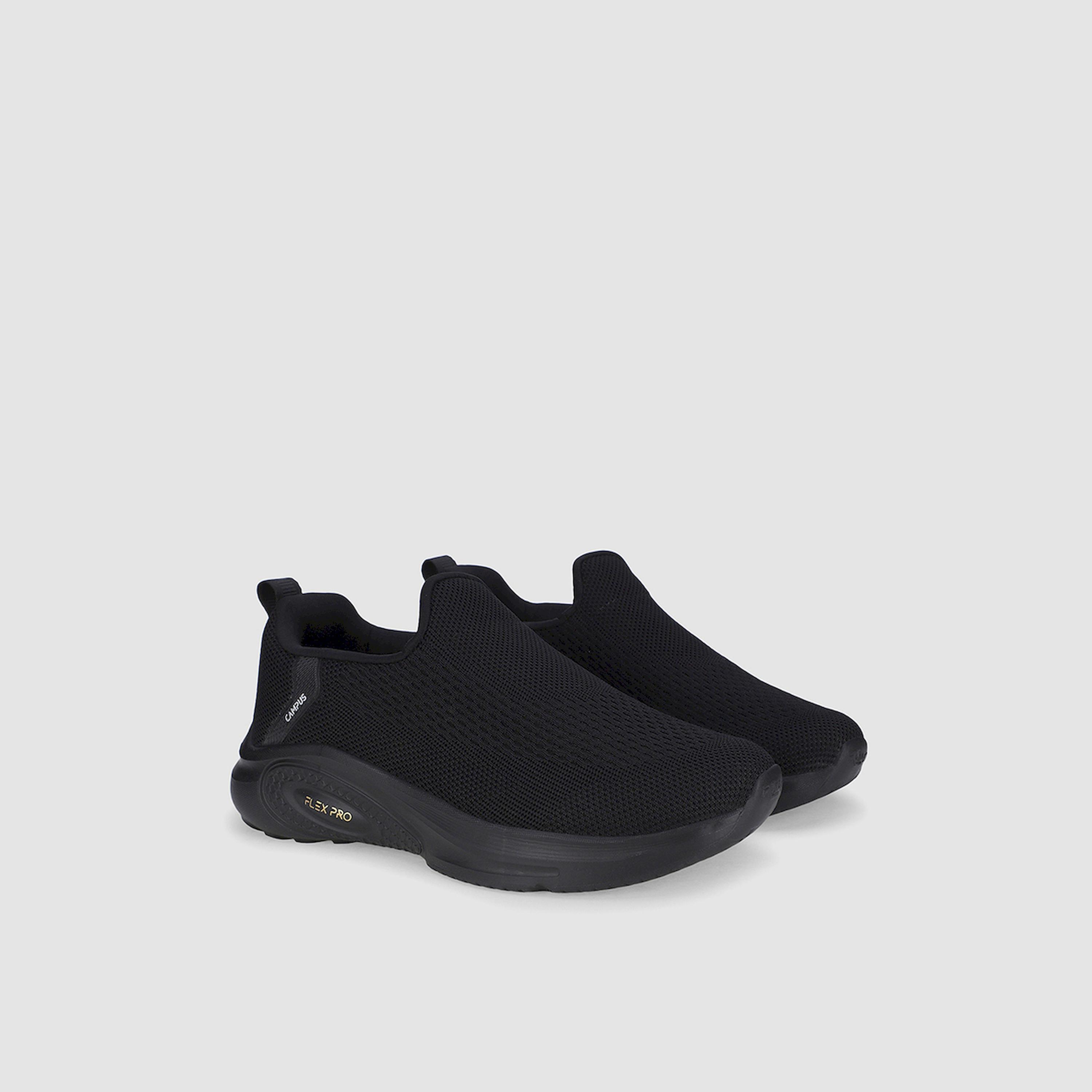 Campus Black Slip-On Sports Sneakers-sports-men-shoes-image-1