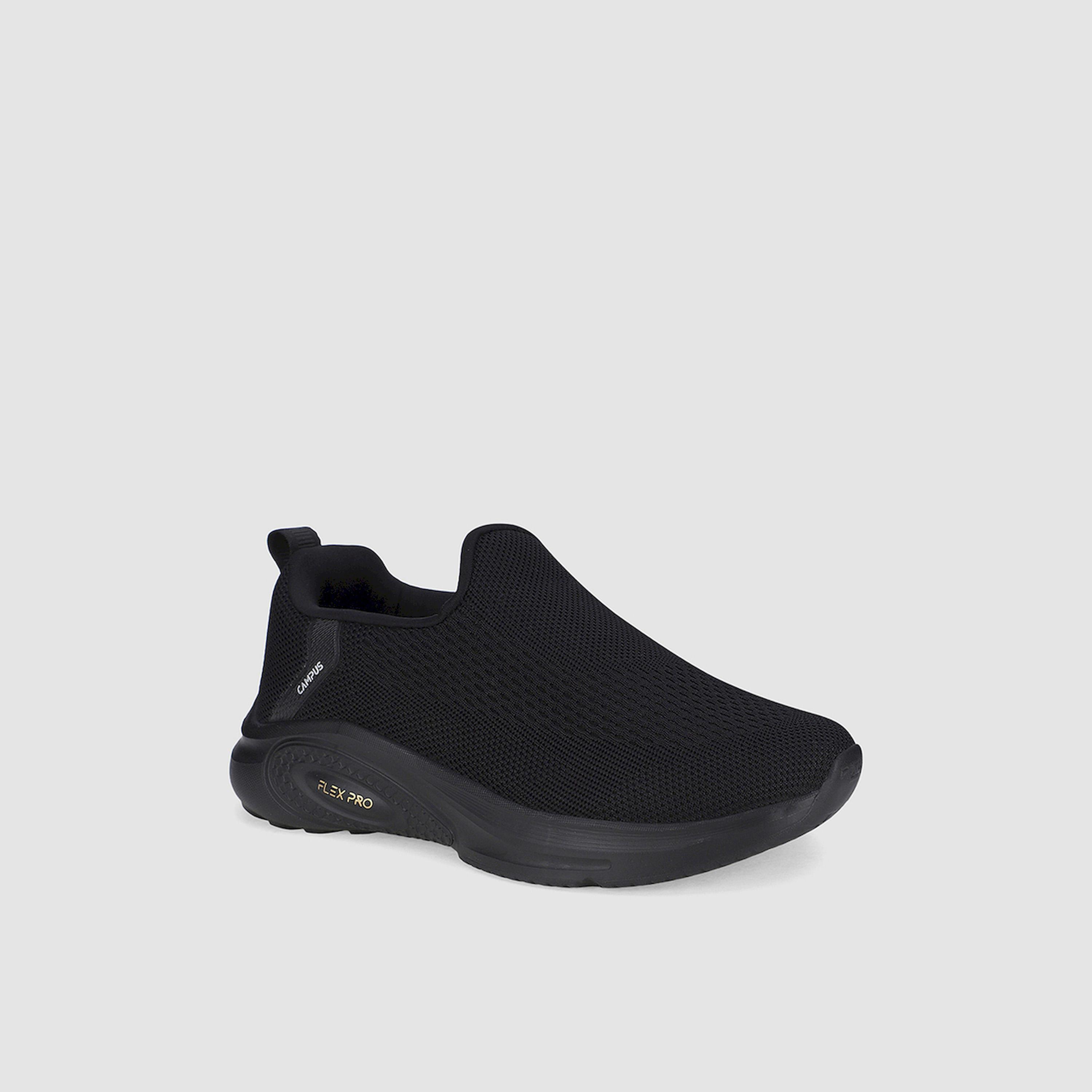 Campus Black Slip-On Sports Sneakers-sports-men-shoes-image-4