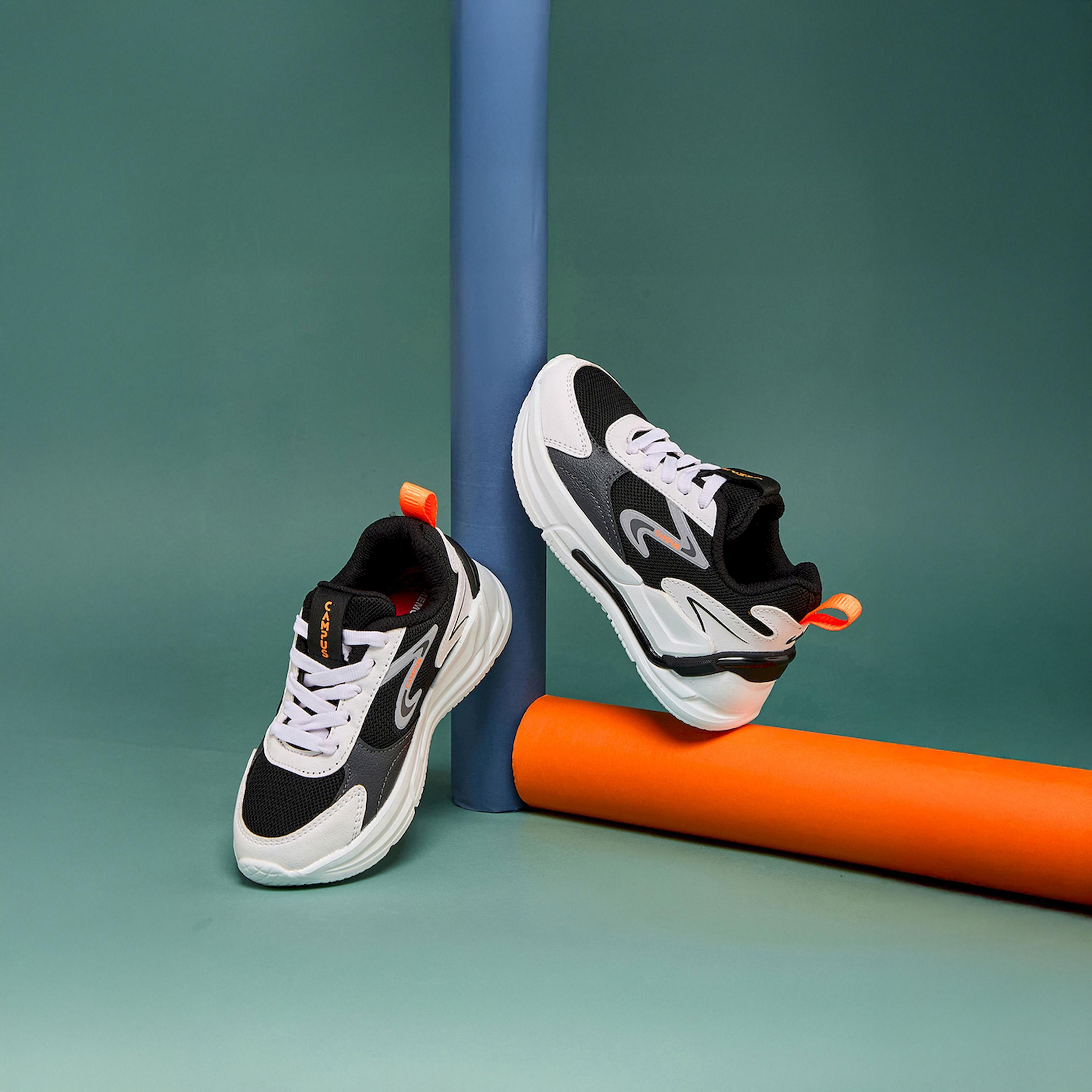 Campus Black Low-Top Lace-Up Sneakers-sports-men-shoes-image-6