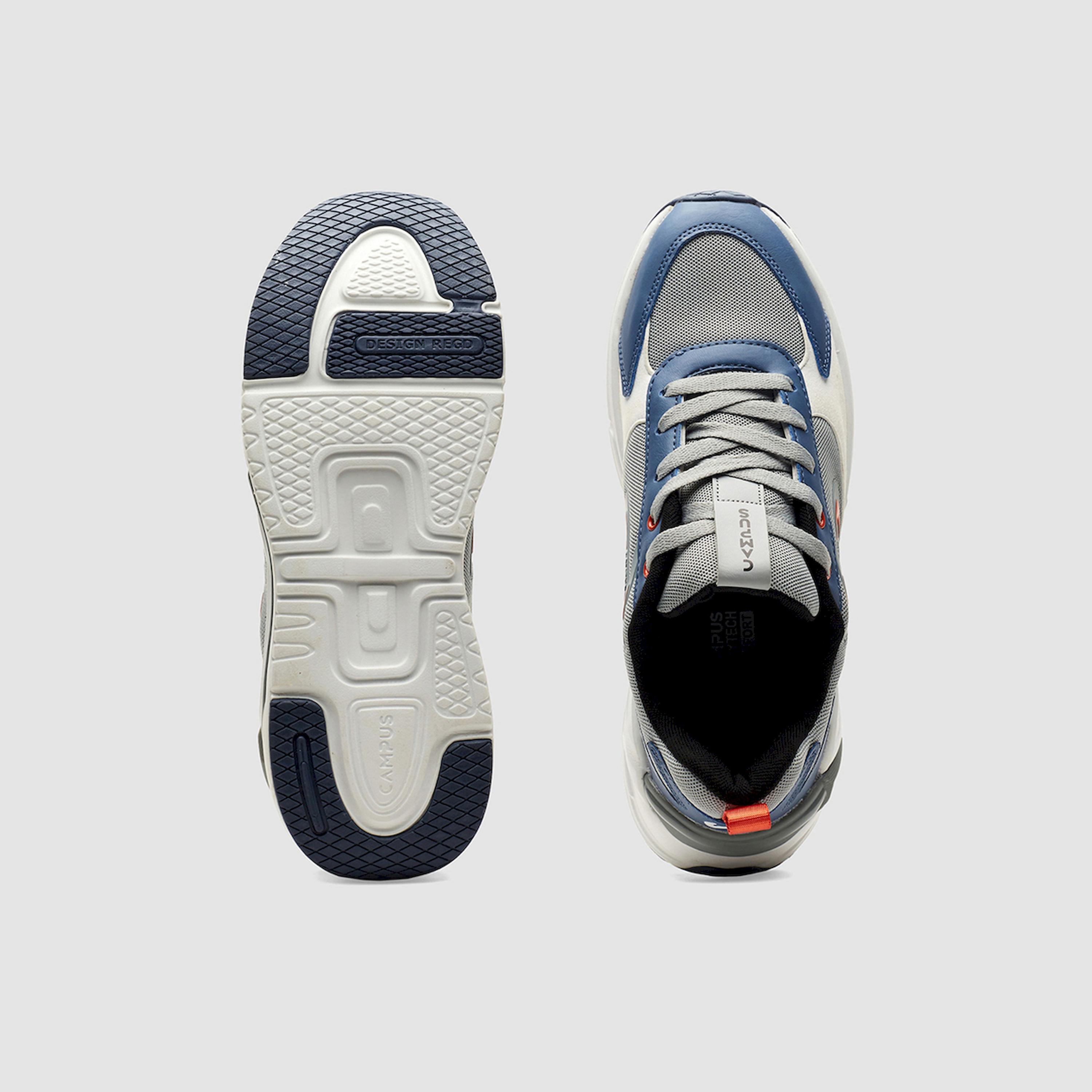 Campus Grey Low-Top Lace-Up Sneakers-sports-men-shoes-image-4