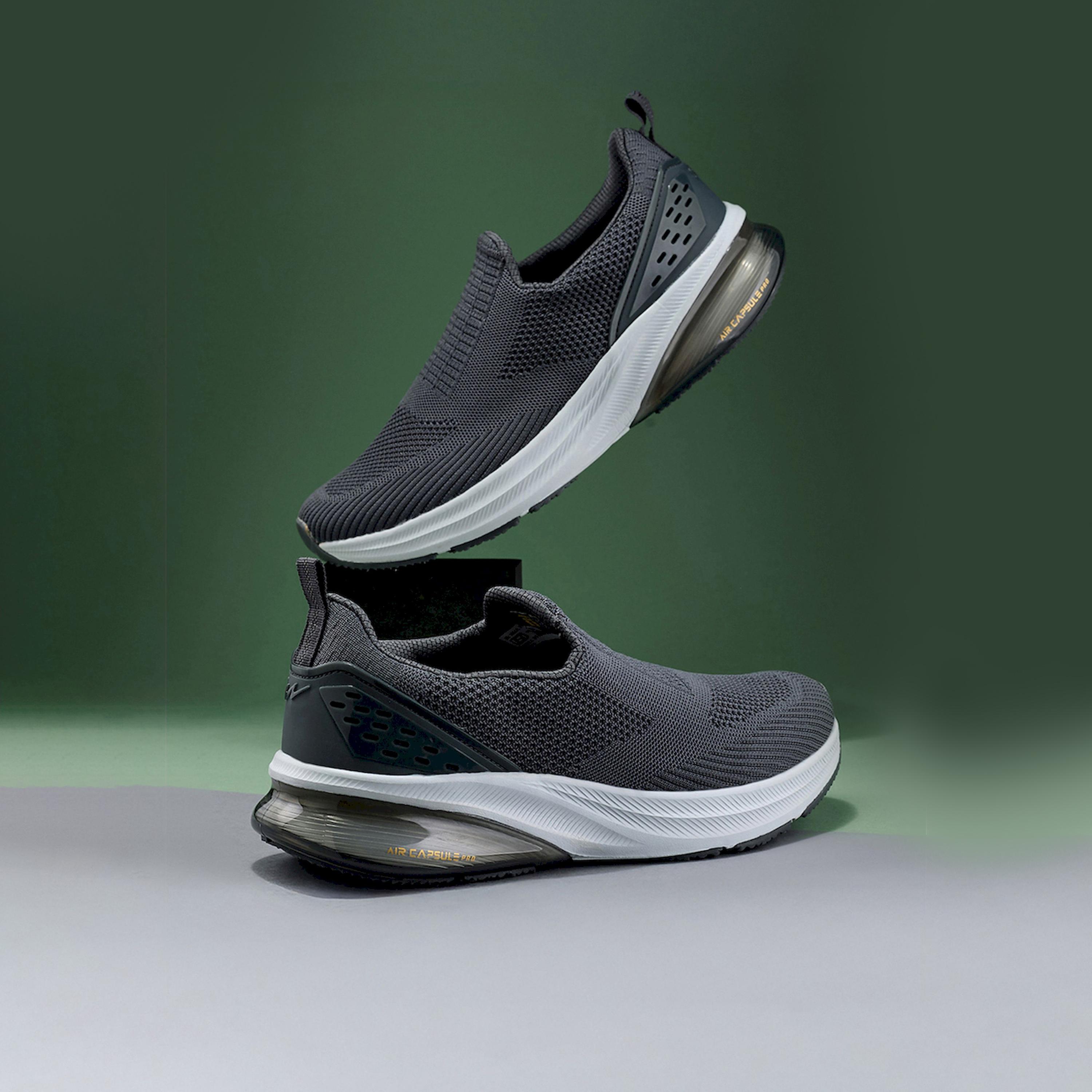 Campus Grey Textured Slip On Sneakers-sports-men-shoes-image-4