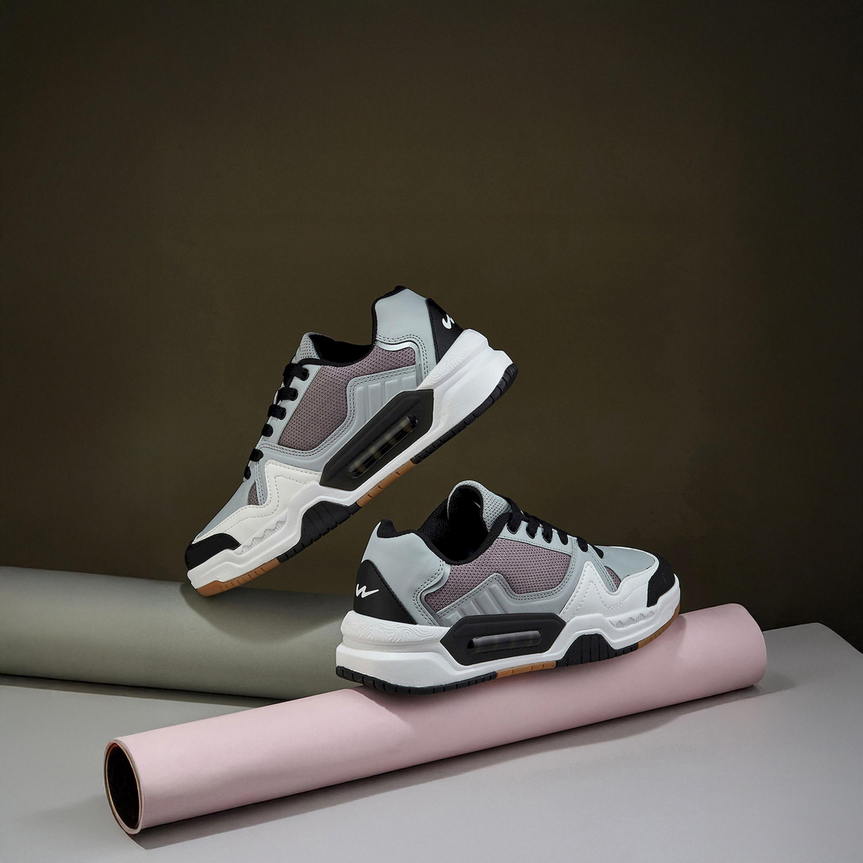 Campus Grey Low-Top Lace-Up Sneakers-sports-men-shoes-image-3