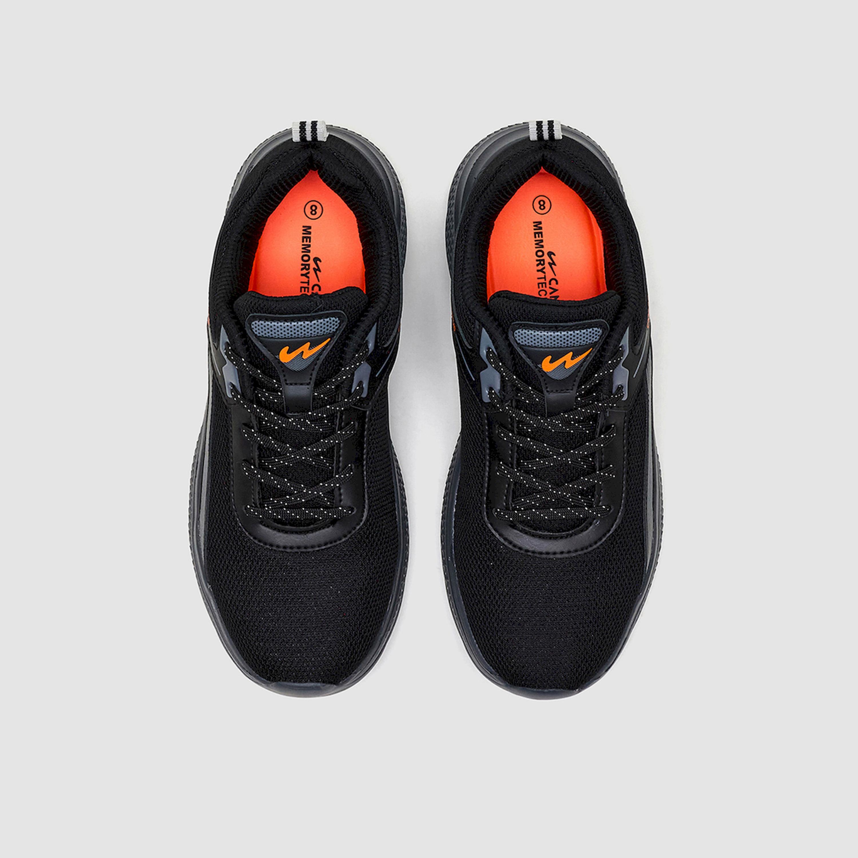 Campus Black Low-Top Lace-Up Sneakers-sports-men-shoes-image-3