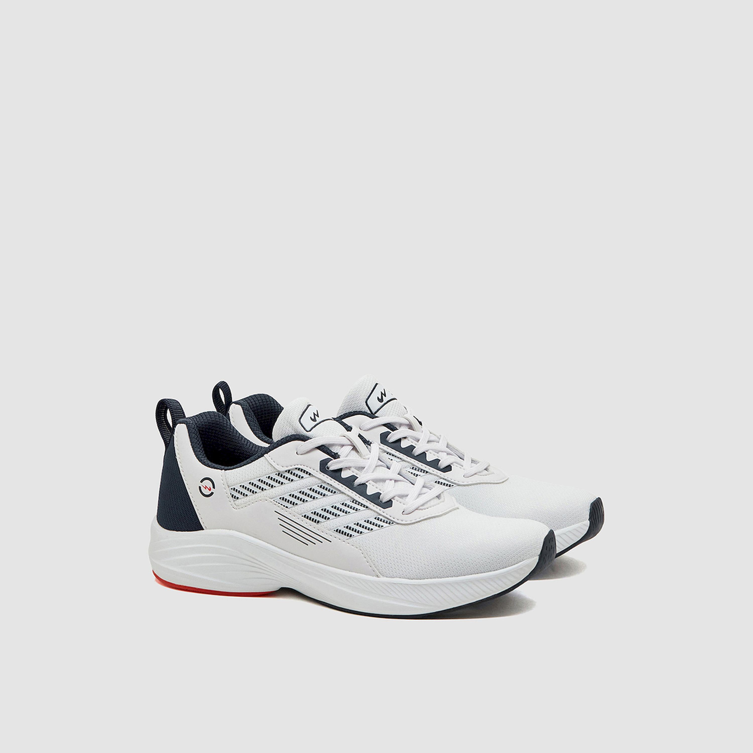 Campus White Low-Top Lace-Up Sneakers-sports-men-shoes-image-1