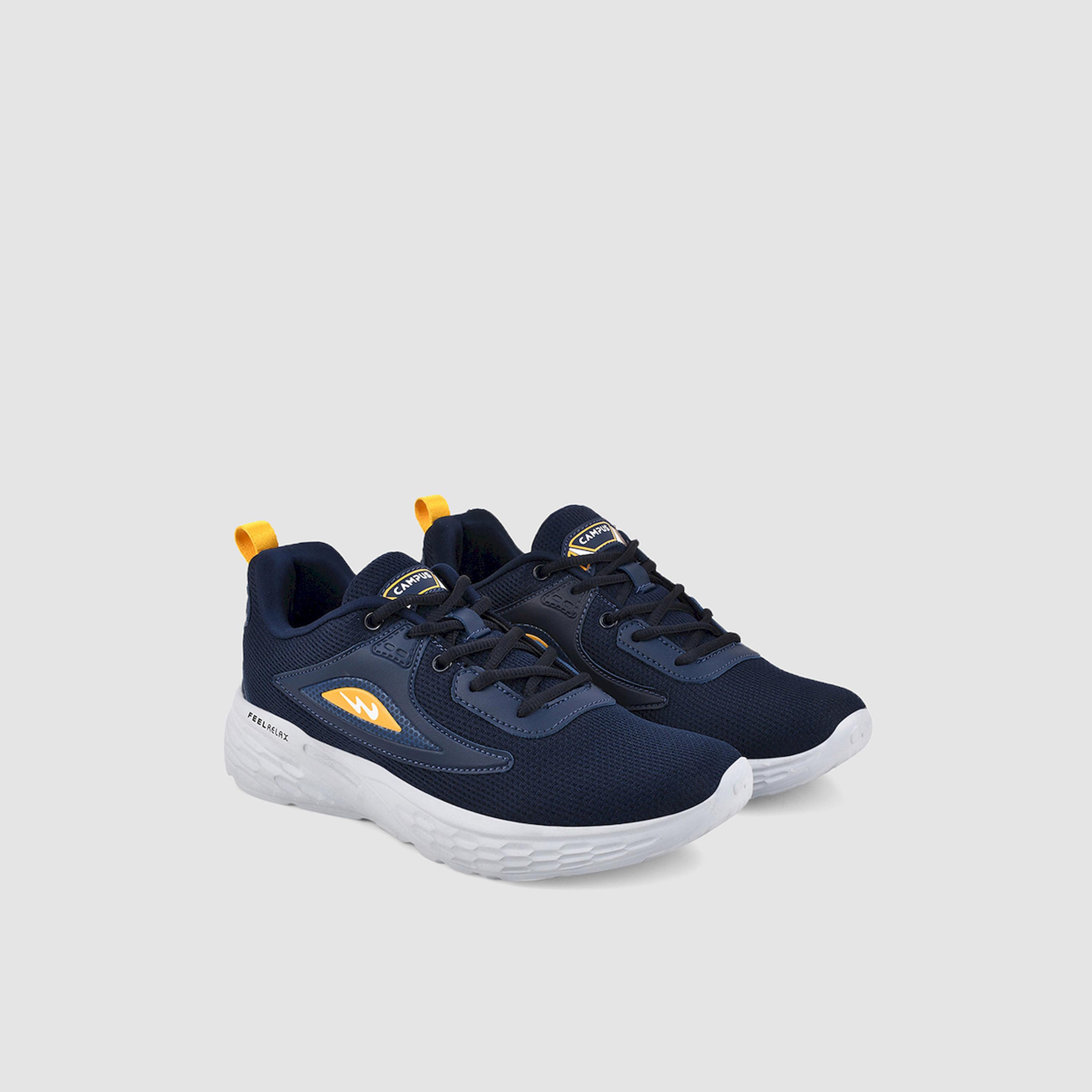 Campus Blue Low-Top Lace-Up Sneakers-sports-men-shoes-image-1