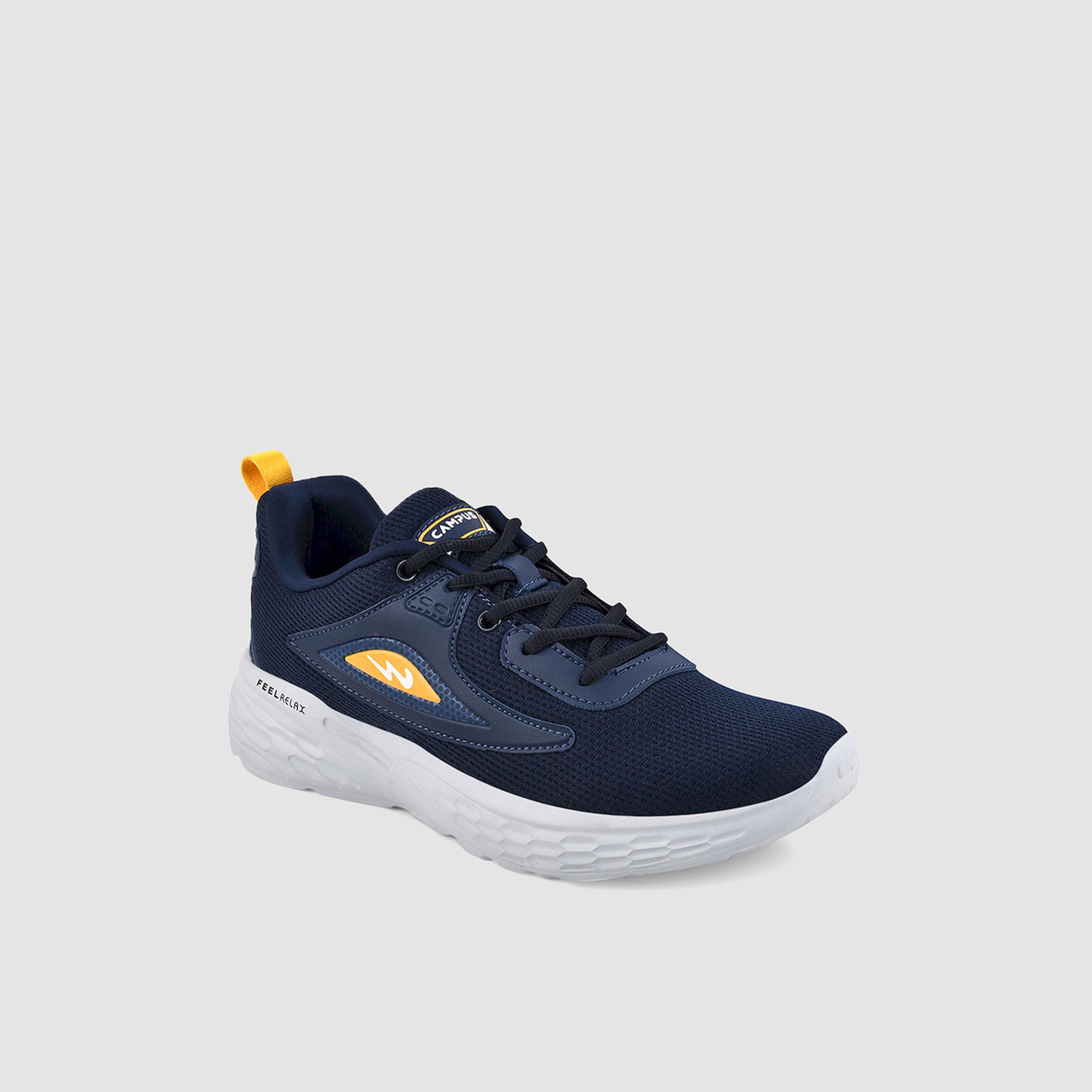 Campus Blue Low-Top Lace-Up Sneakers-sports-men-shoes-image-4
