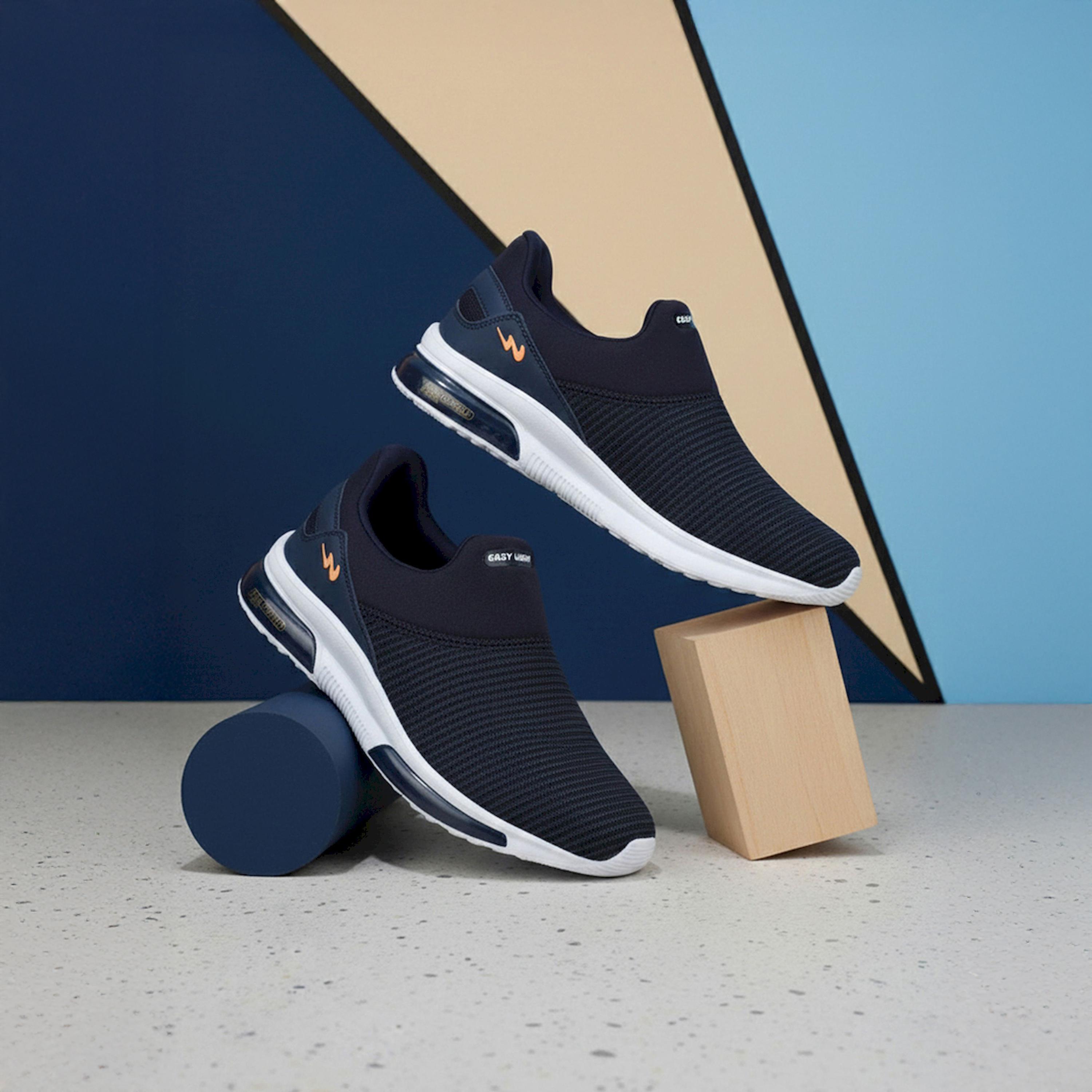 Campus Blue Mesh Slip On Sneakers-sports-men-shoes-image-4