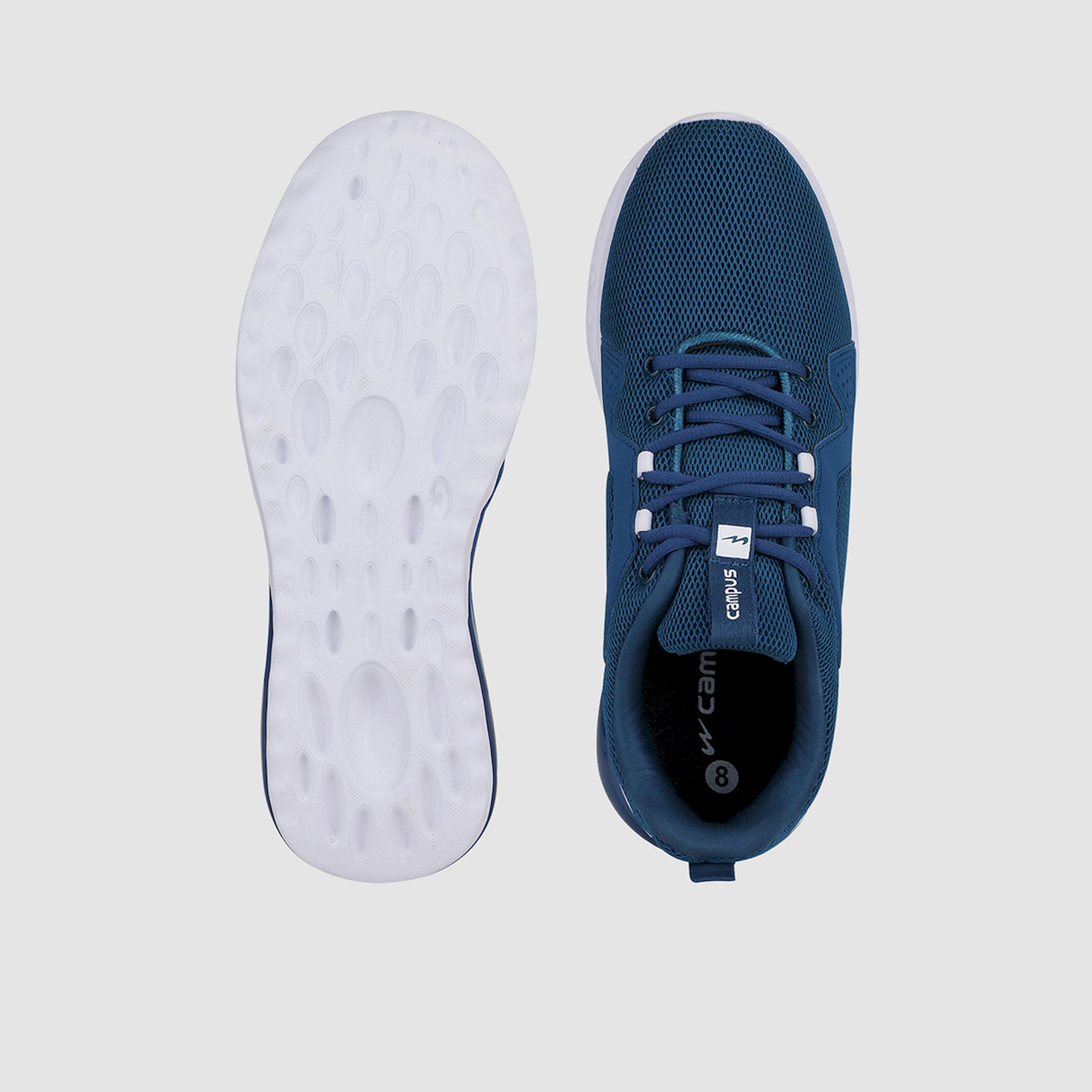 Campus Blue Mesh Lace-Up Sneakers-sports-men-shoes-image-3
