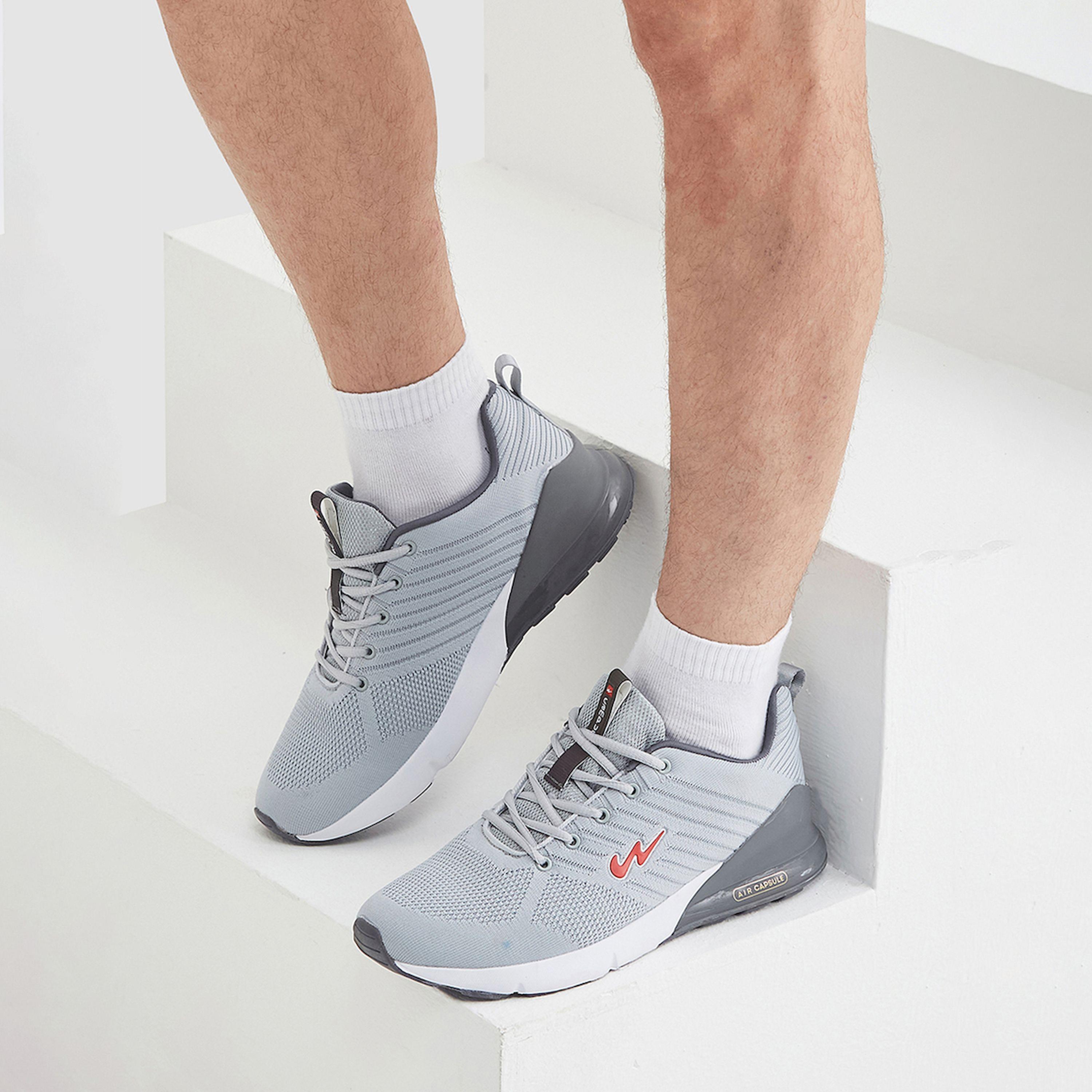Campus Grey Low-Top Lace-Up Sneakers-sports-men-shoes-image-2