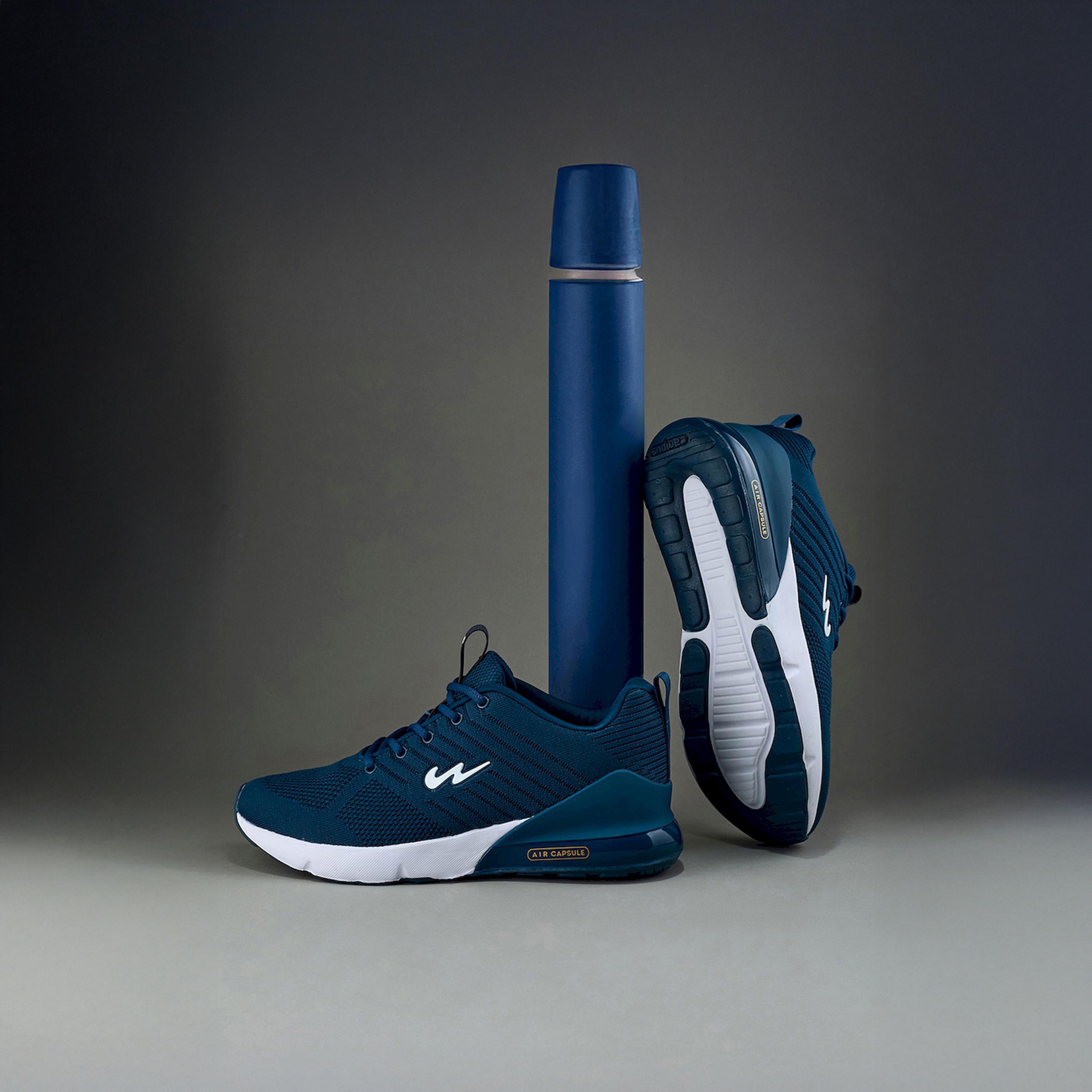 Campus Blue Low-Top Lace-Up Sneakers-sports-men-shoes-image-4