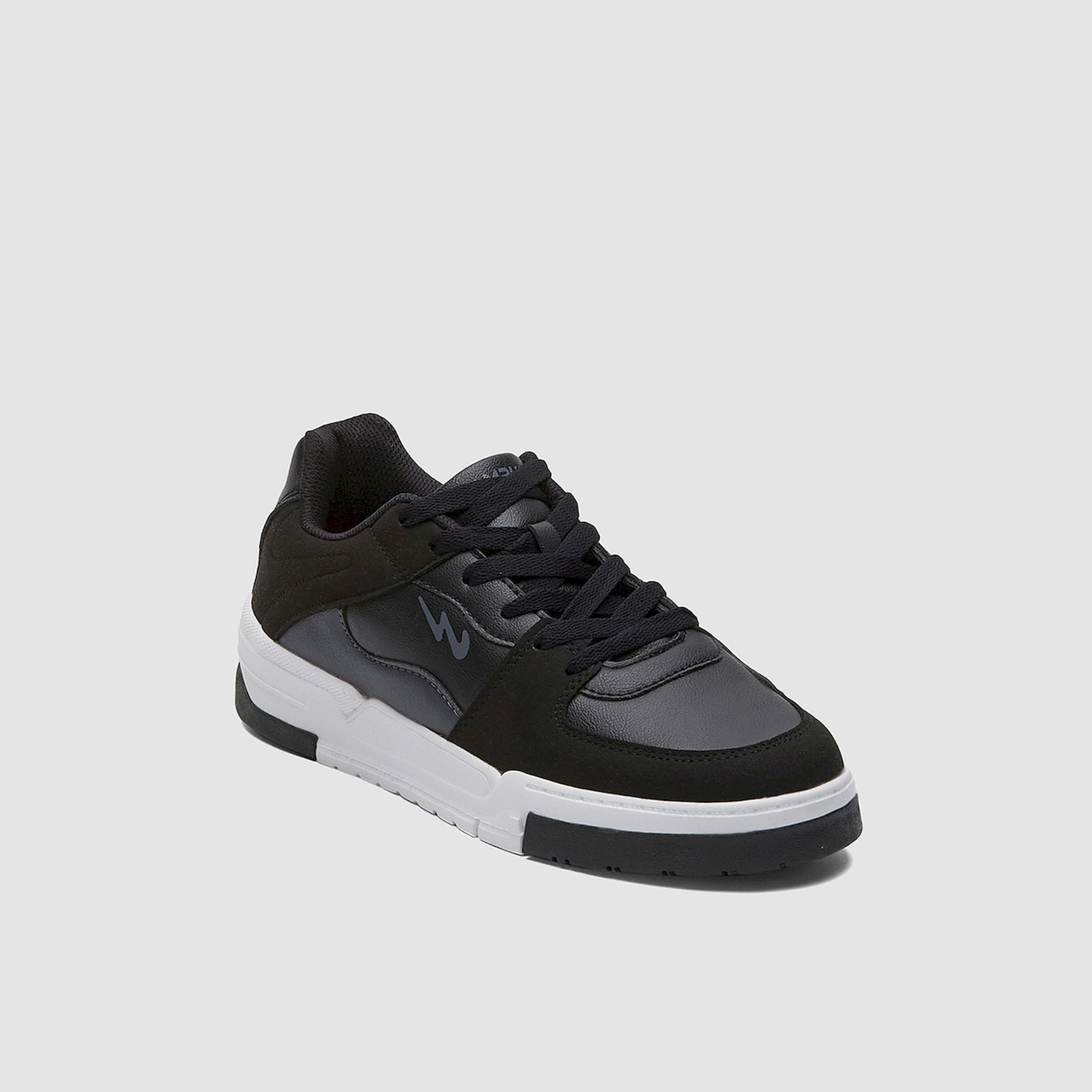 Campus Black Low-Top Lace-Up Sneakers-sports-men-shoes-image-1