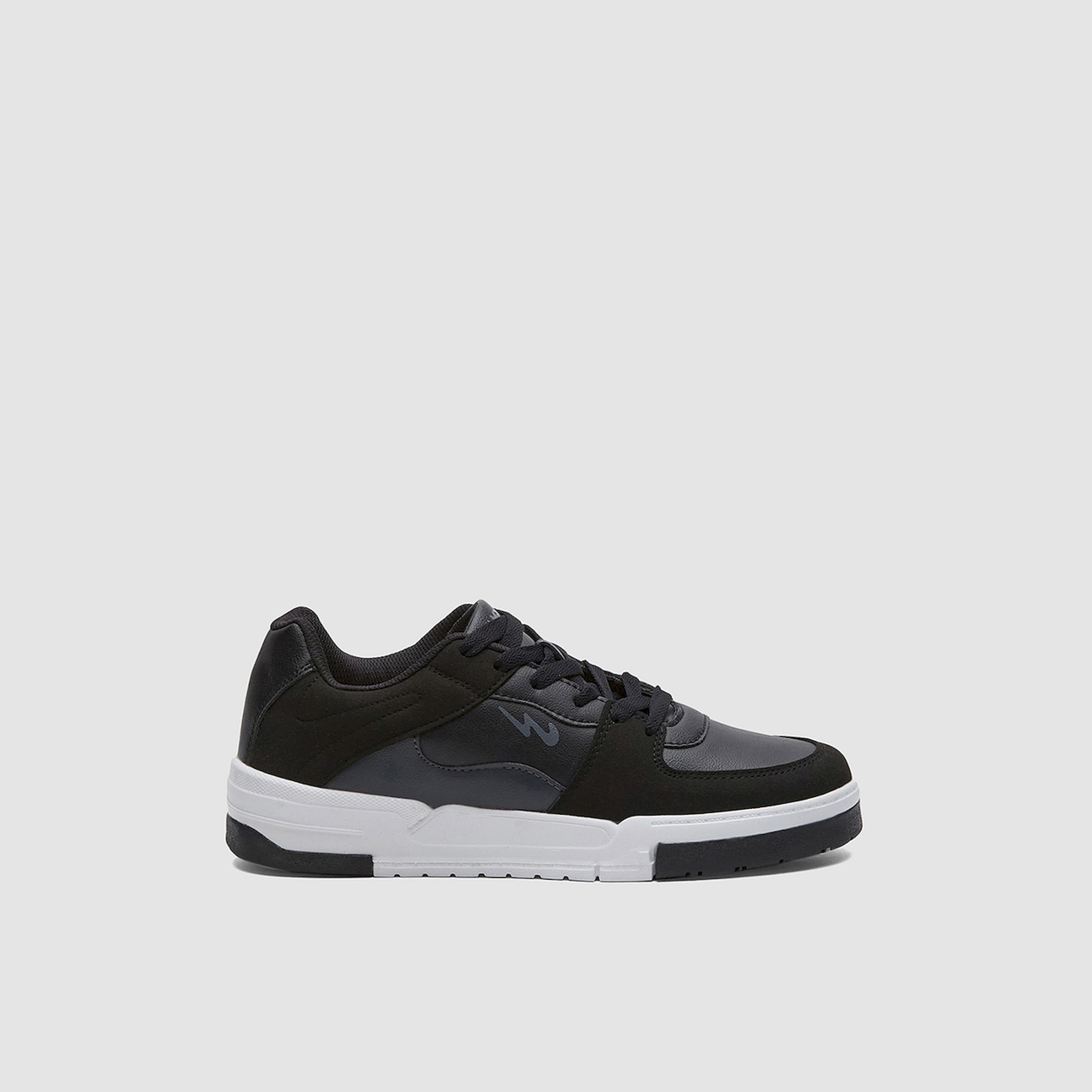 Campus Black Low-Top Lace-Up Sneakers-sports-men-shoes-image-2