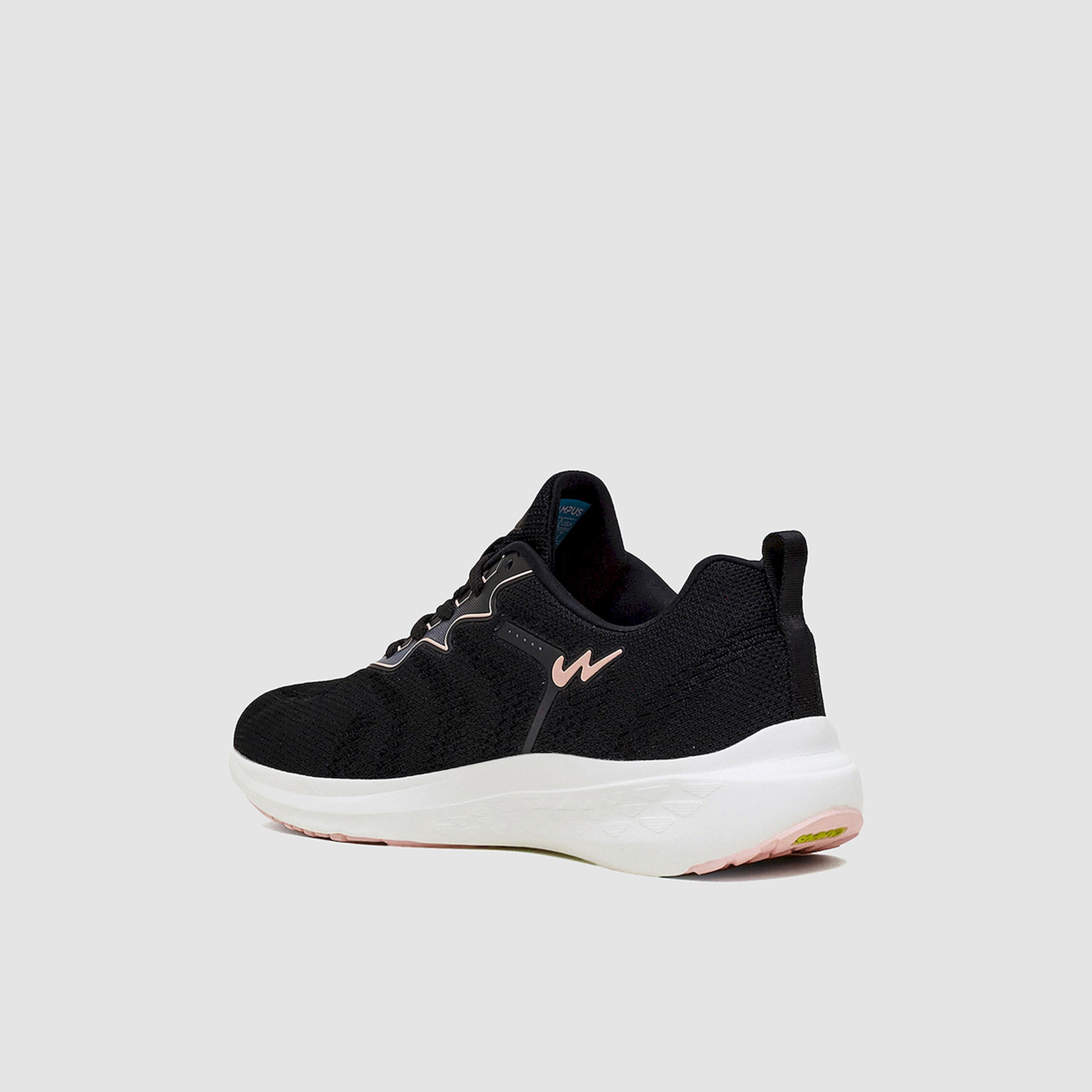 Campus Black Low Top Lace-Up Sneakers-women-shoes-sneakers-image-3