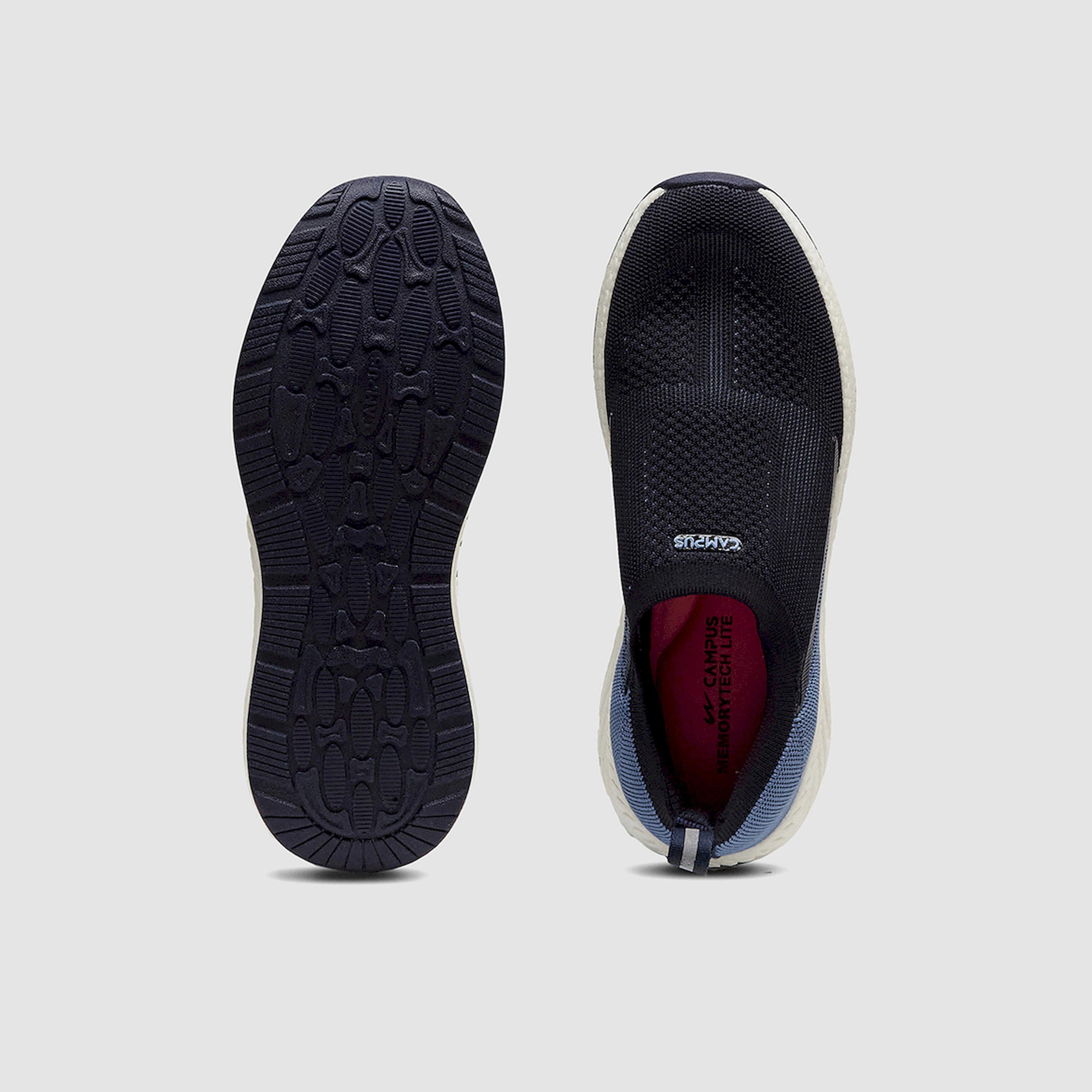 Campus Blue Textured Slip On Shoes-women-shoes-sneakers-image-4