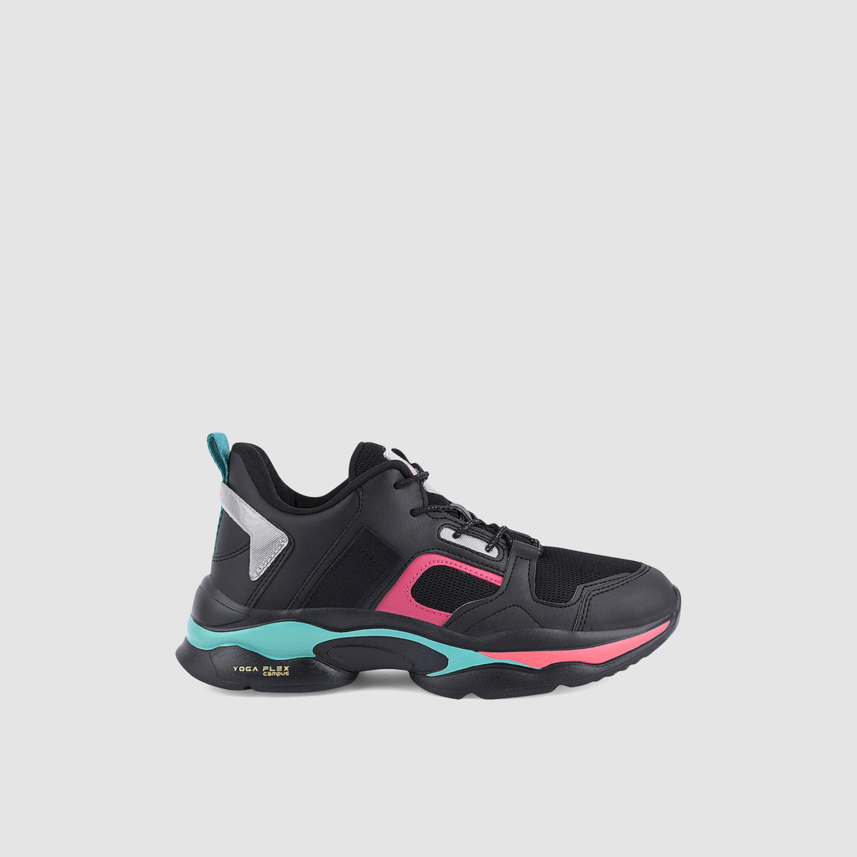 Campus Black Low Top Lace-Up Sneakers-women-shoes-sneakers-image-2