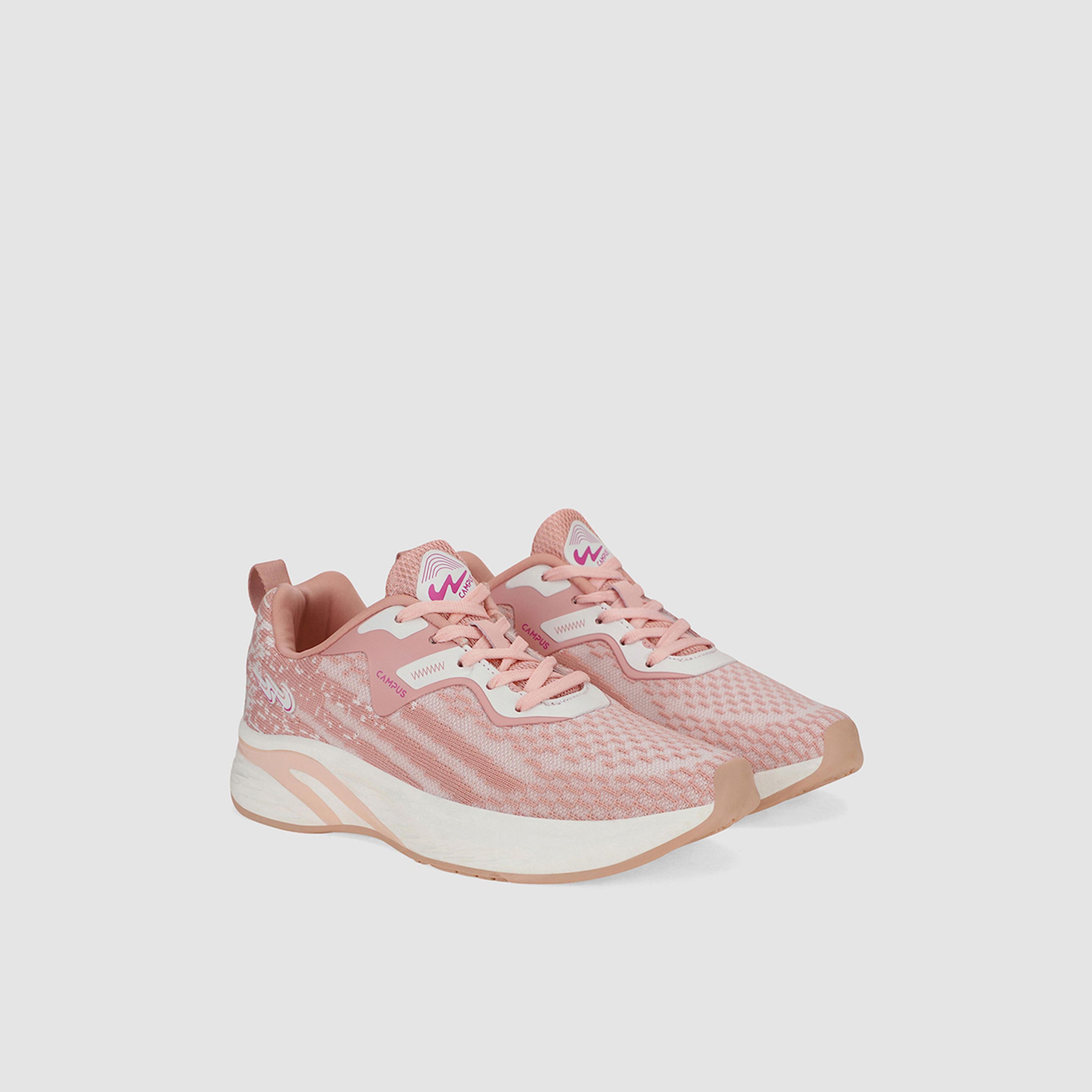 Campus Pink Mesh Lace-Up Sneakers-women-shoes-sneakers-image-1