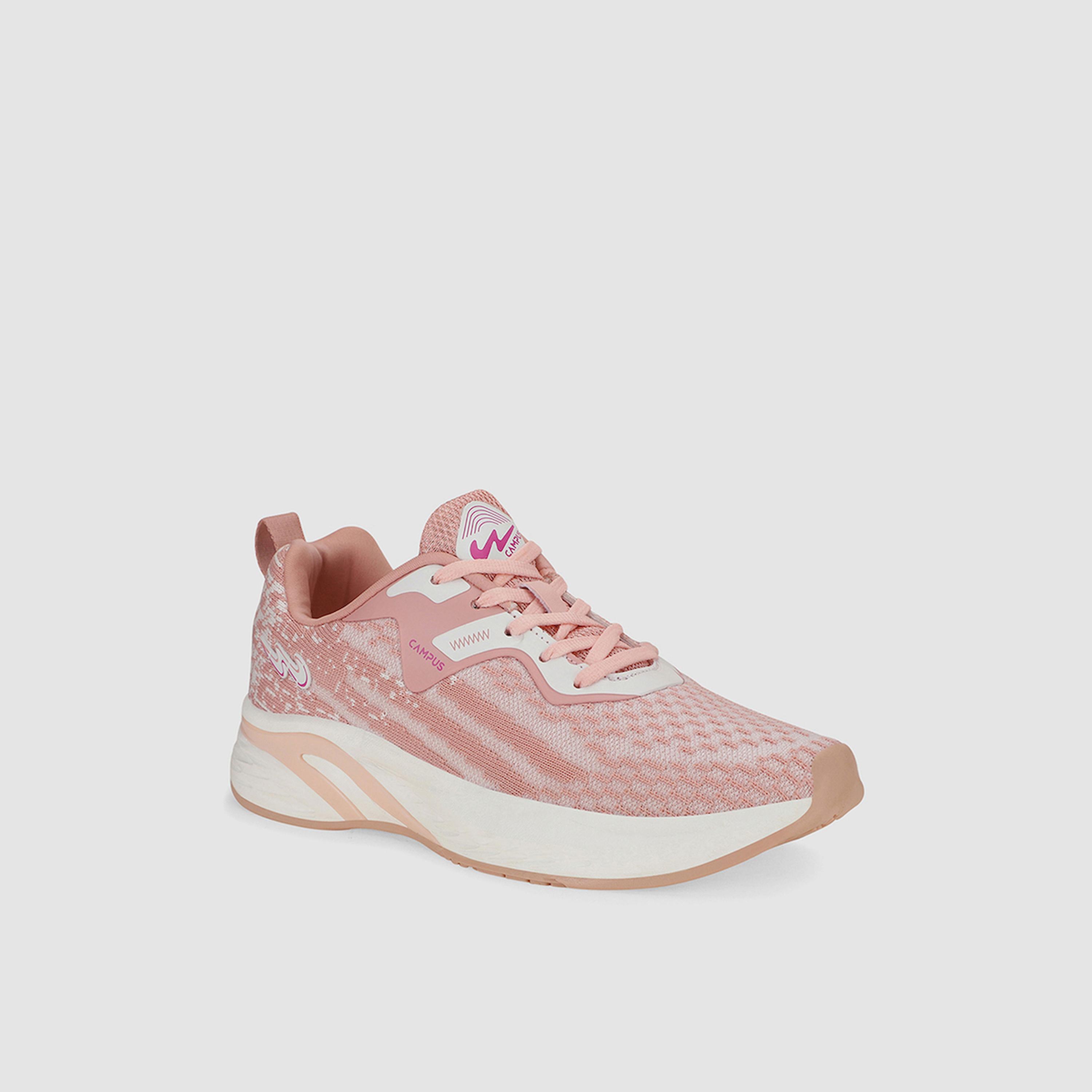 Campus Pink Mesh Lace-Up Sneakers-women-shoes-sneakers-image-4